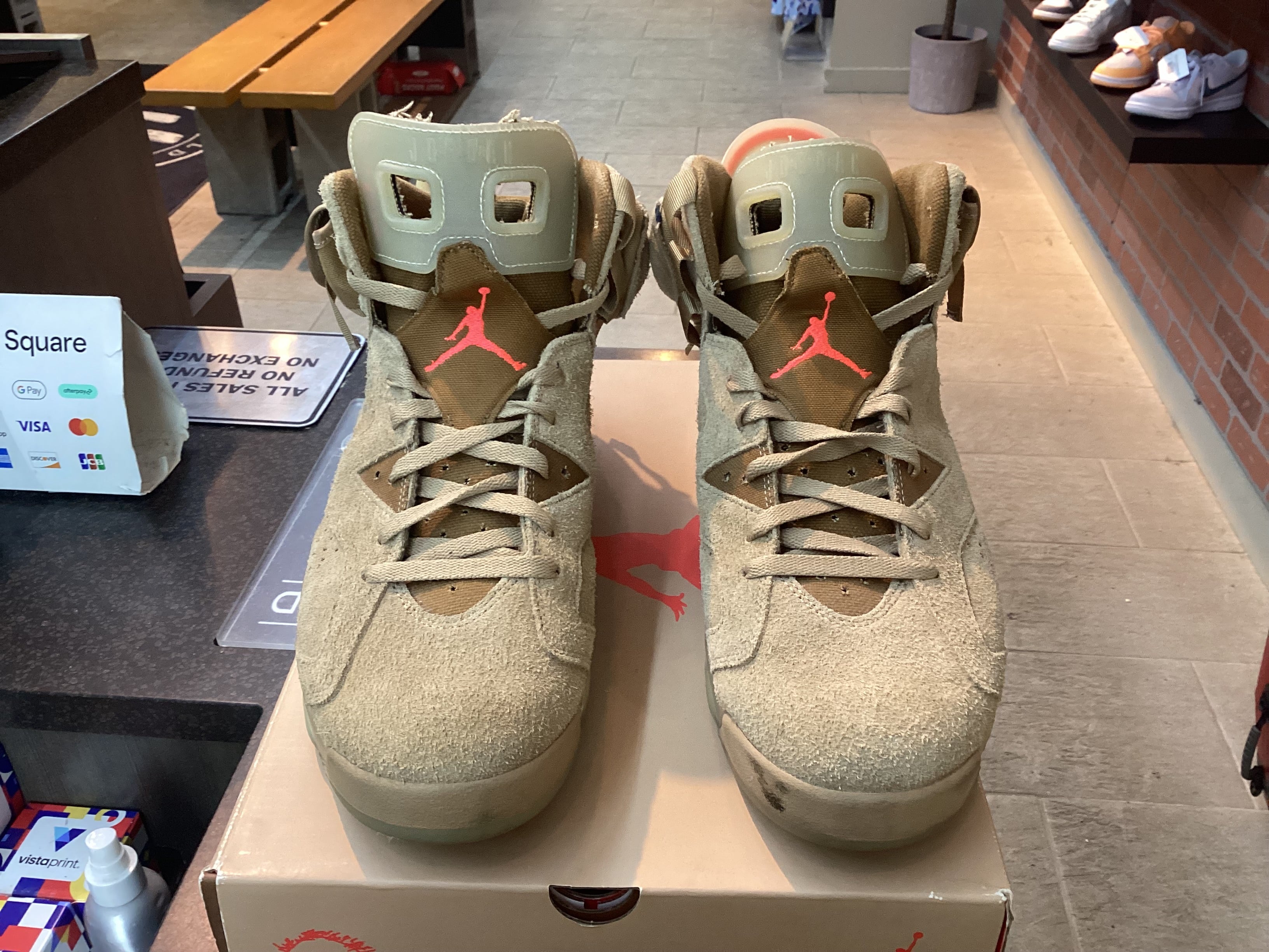 Jordan 6 “Travis Scott British Khaki” Size 13 Preowned