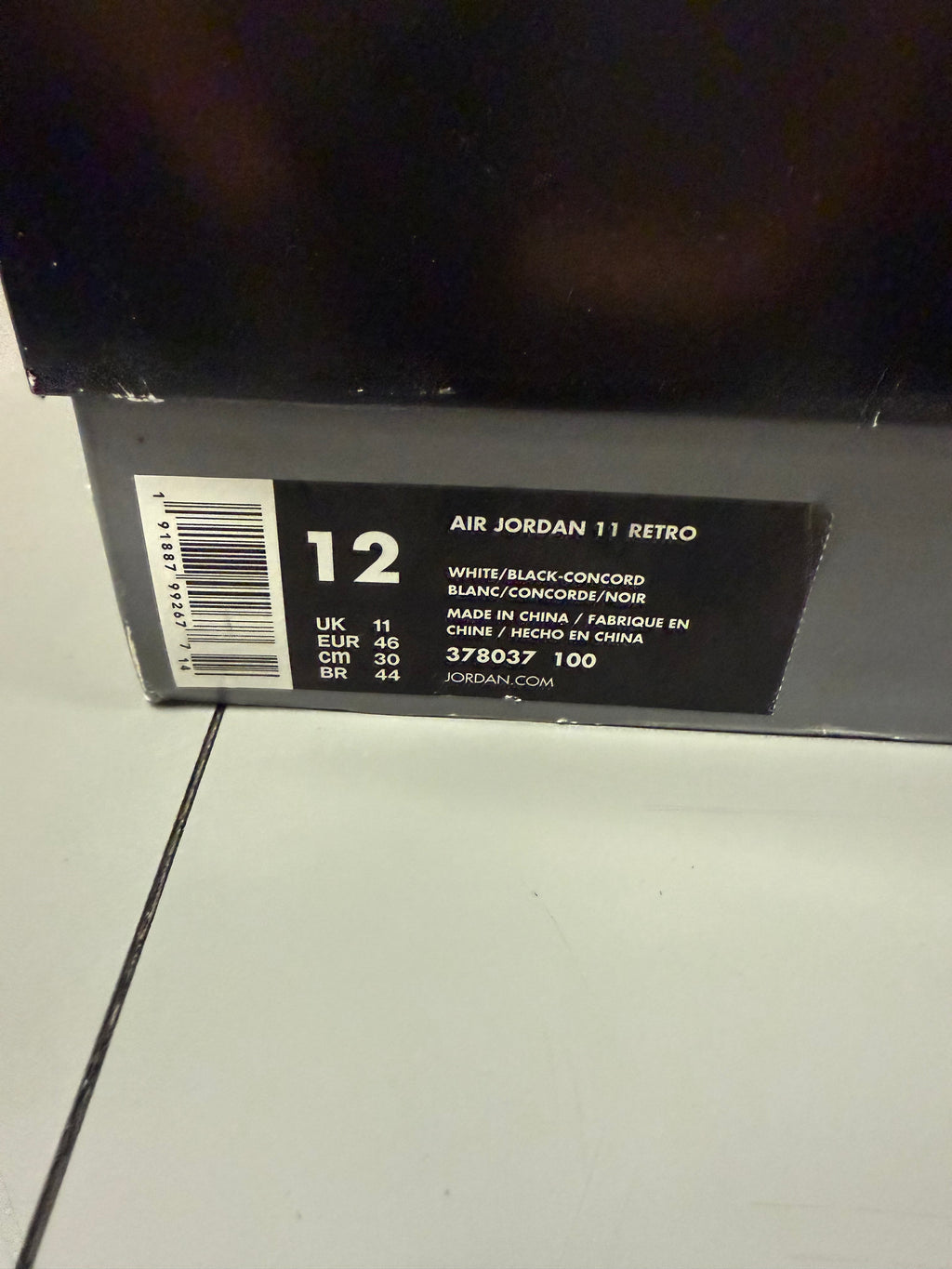 Jordan 11 High "Concord" Size 12 Preowned