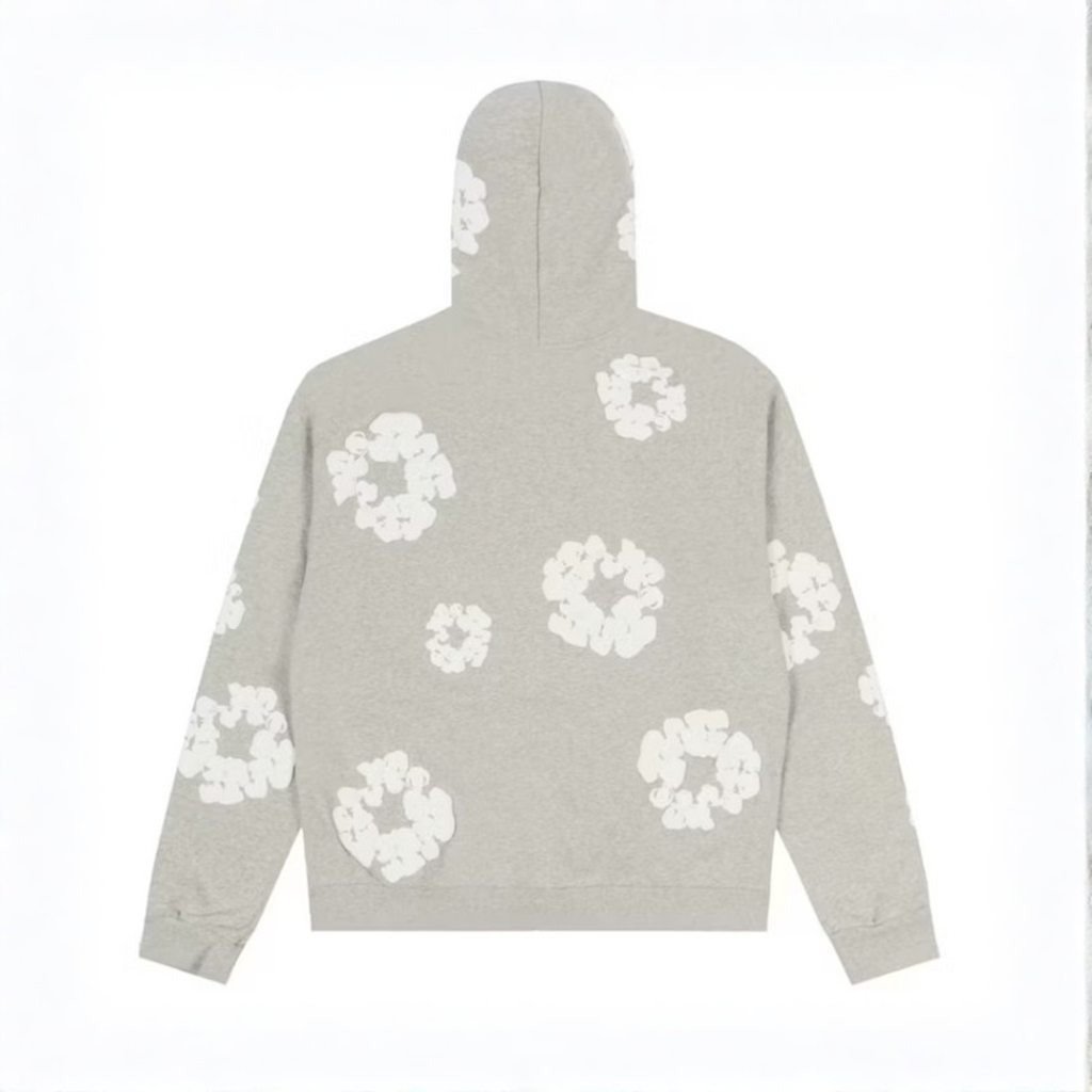 Denim Tears Cotton Wreath Hoodie "Grey" Zip Up
