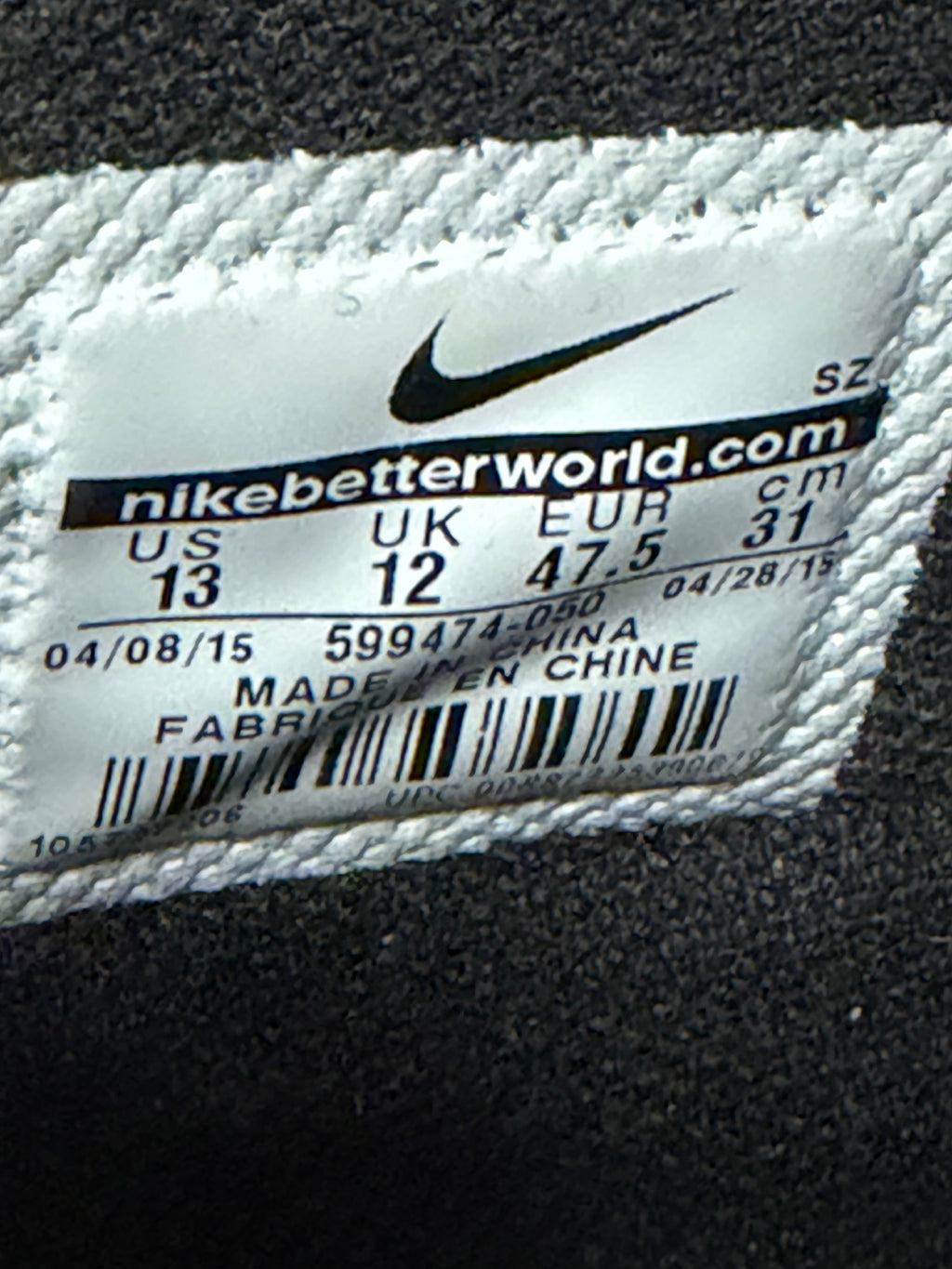 Nike Air Max Goadome " Black" Size 13 Preowned