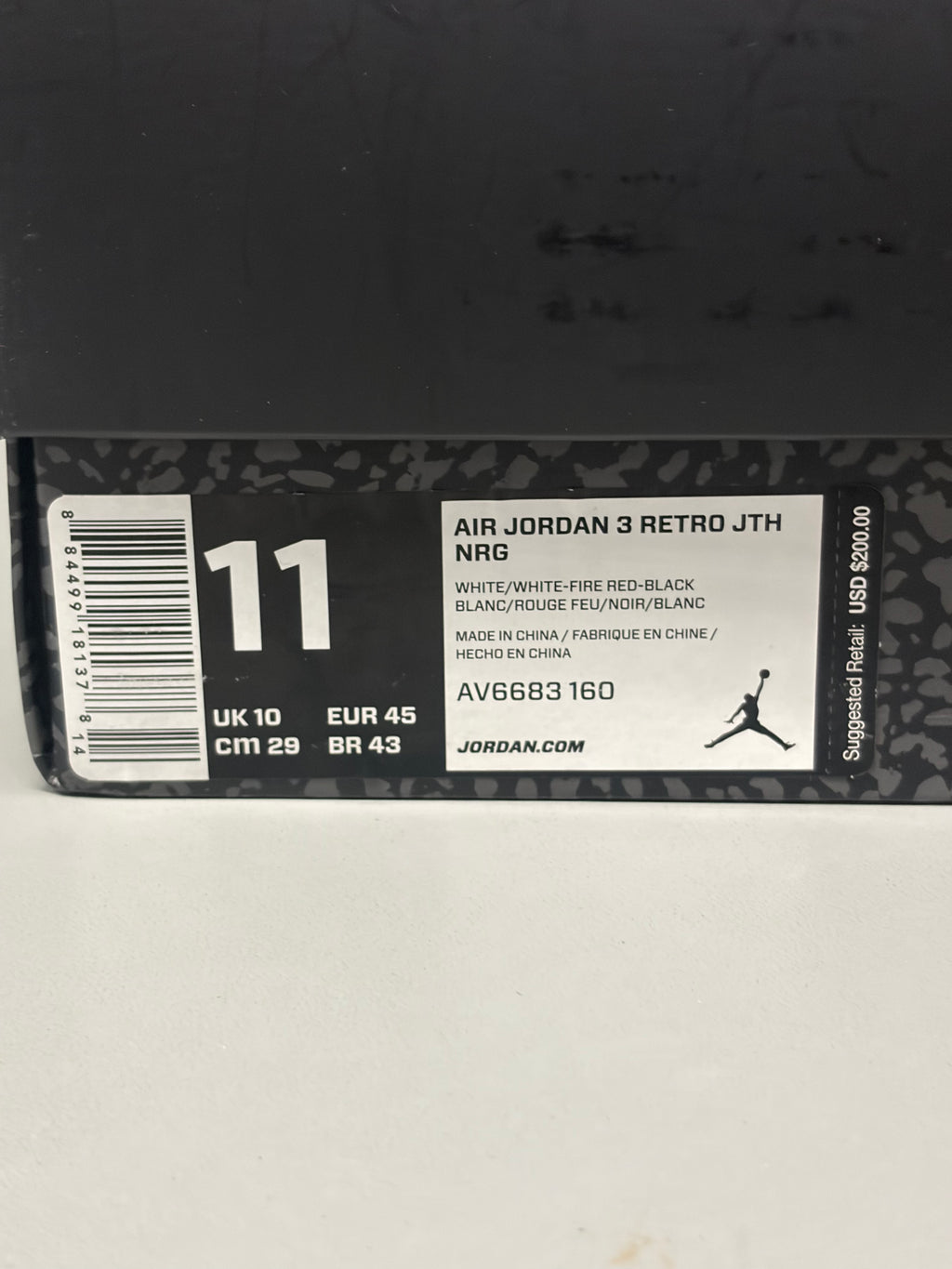 Jordan 3 Retro "JTH Super Bowl" Size 11 Preowned