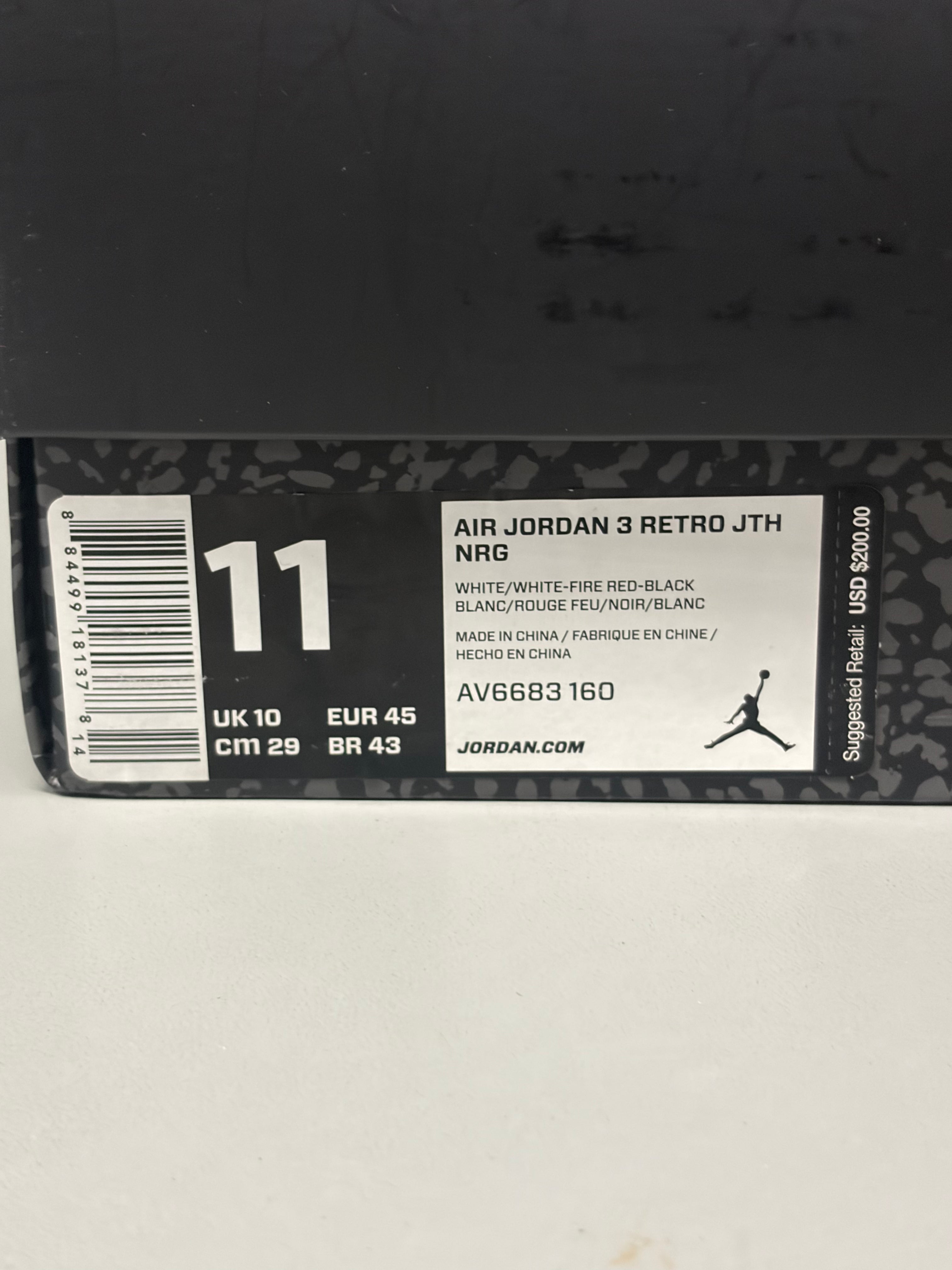 Jordan 3 Retro "JTH Super Bowl" Size 11 Preowned