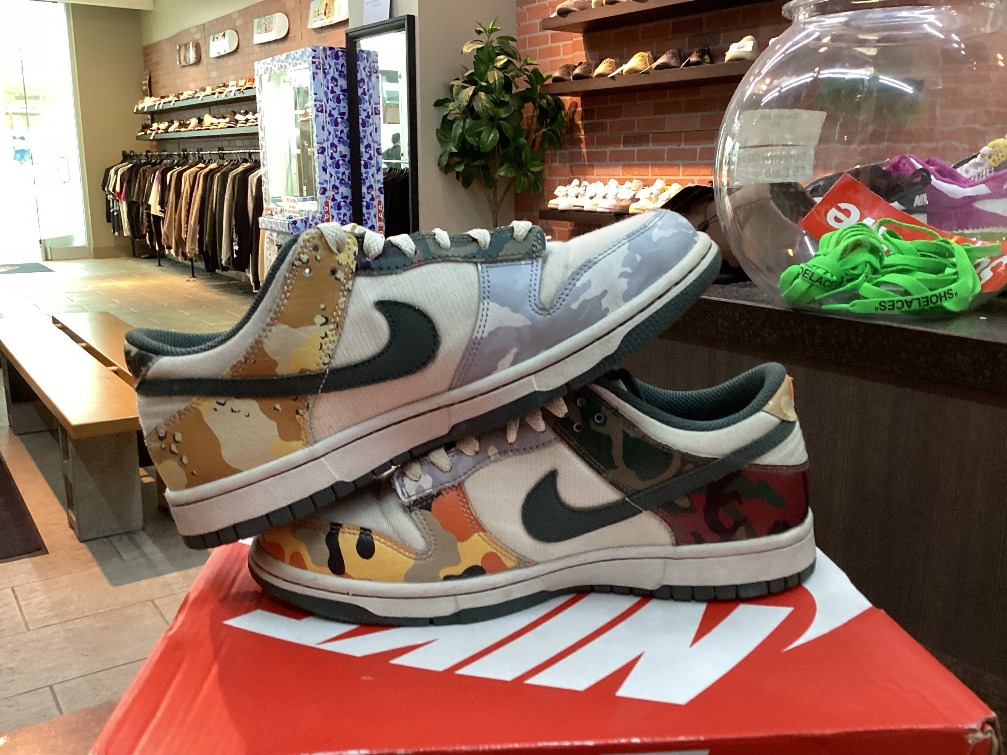 Nike Dunk Low “Sail Multi Camo” Size 6.5 Pre Owned