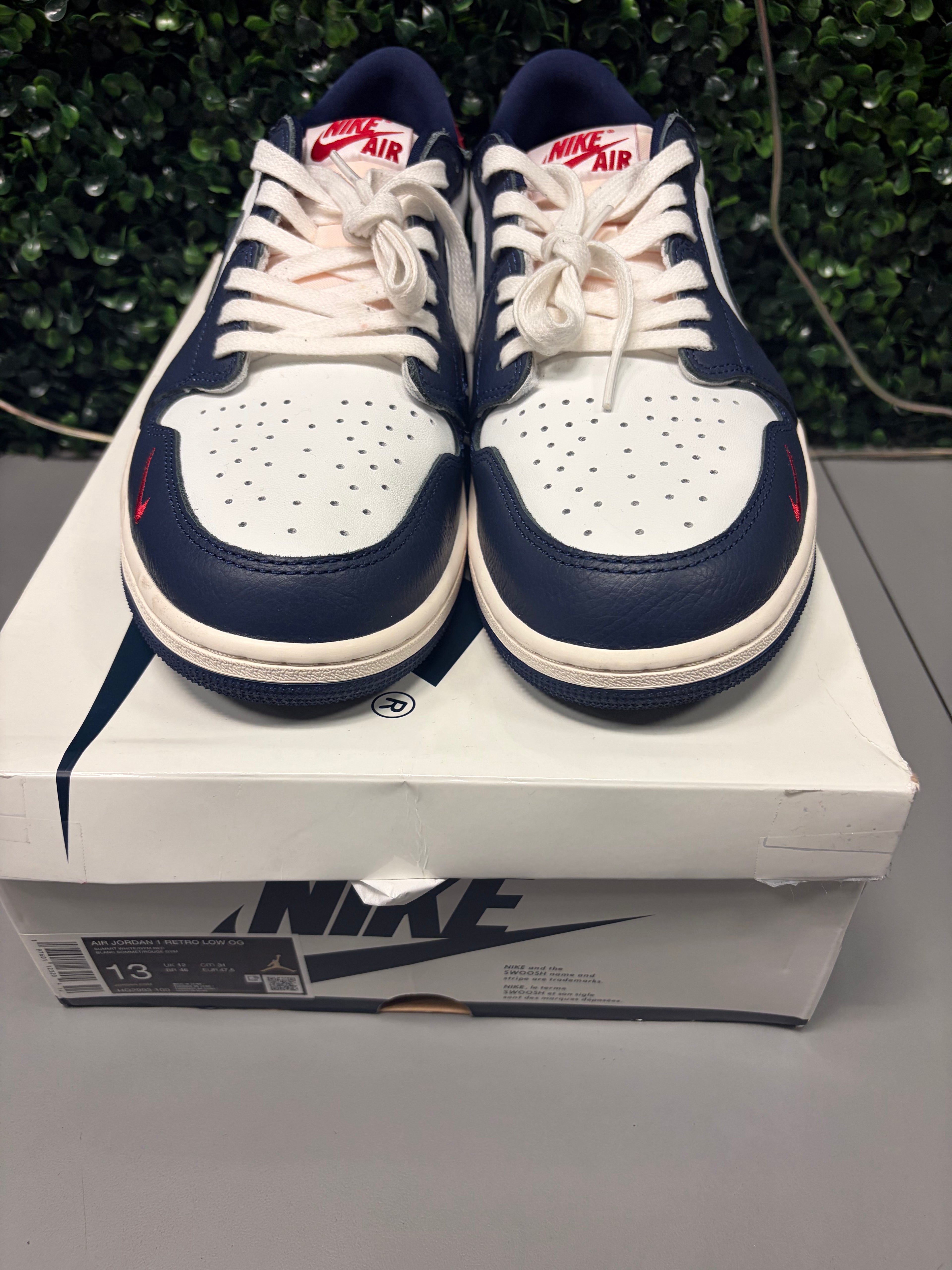 Jordan 1 Retro Low OG "Howard University" Size 13 Preowned