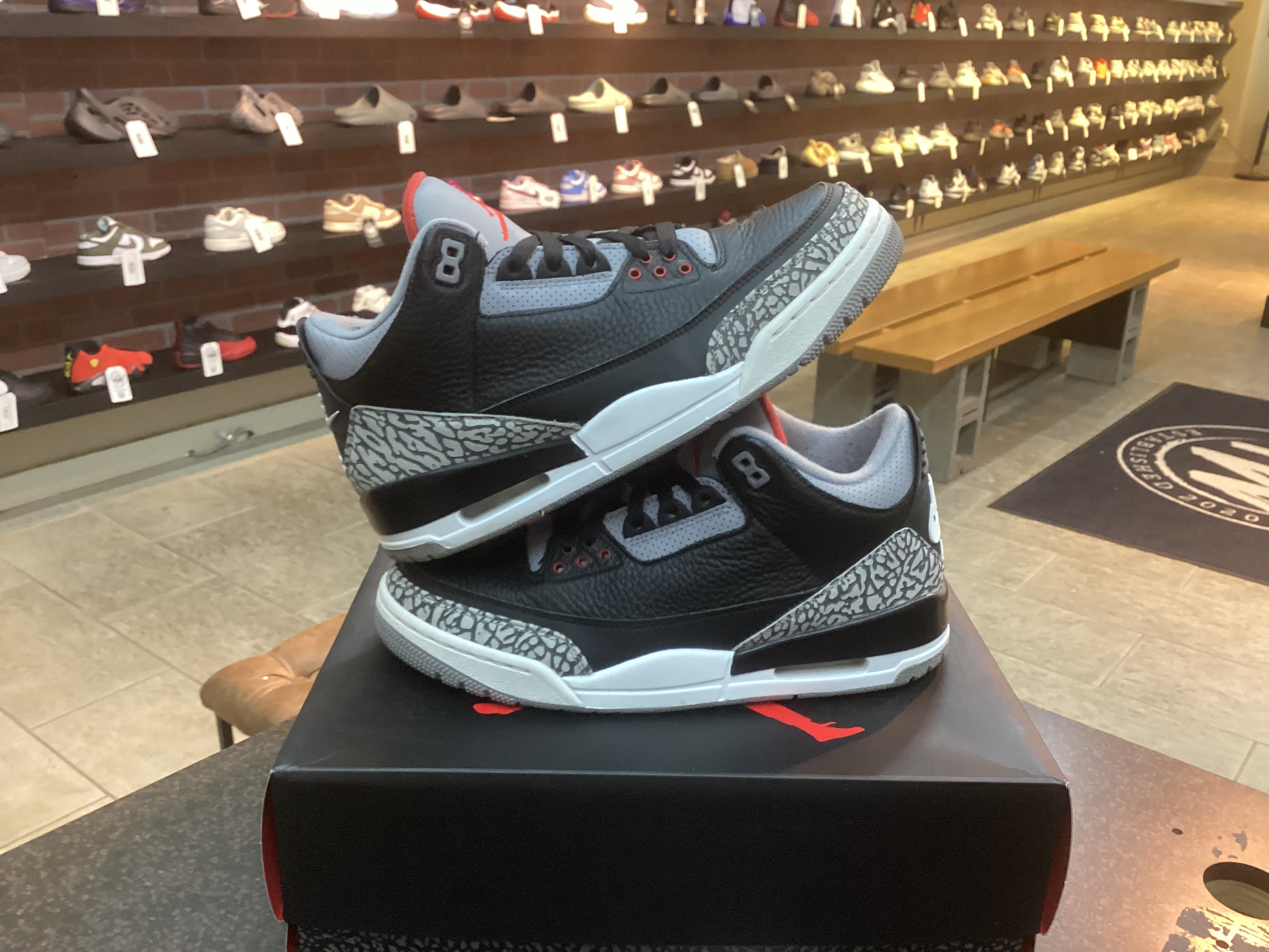 Jordan 3 “Black Cement” 2018 Size 9 Pre Owned
