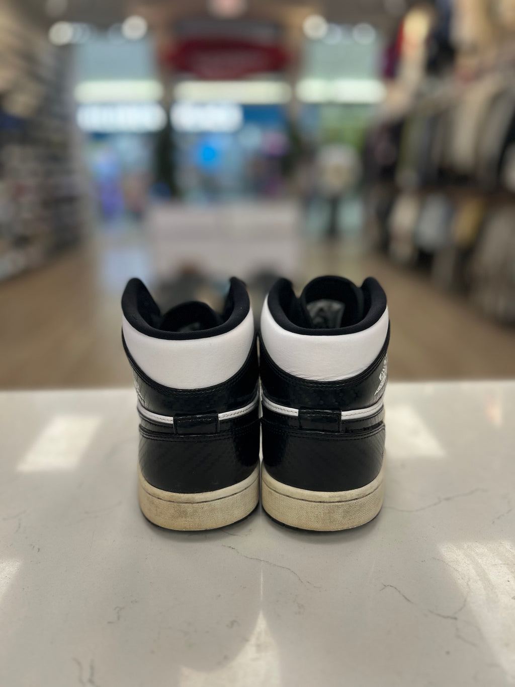 Jordan 1 Mid “Carbon Fiber” Size 10M Preowned No Box