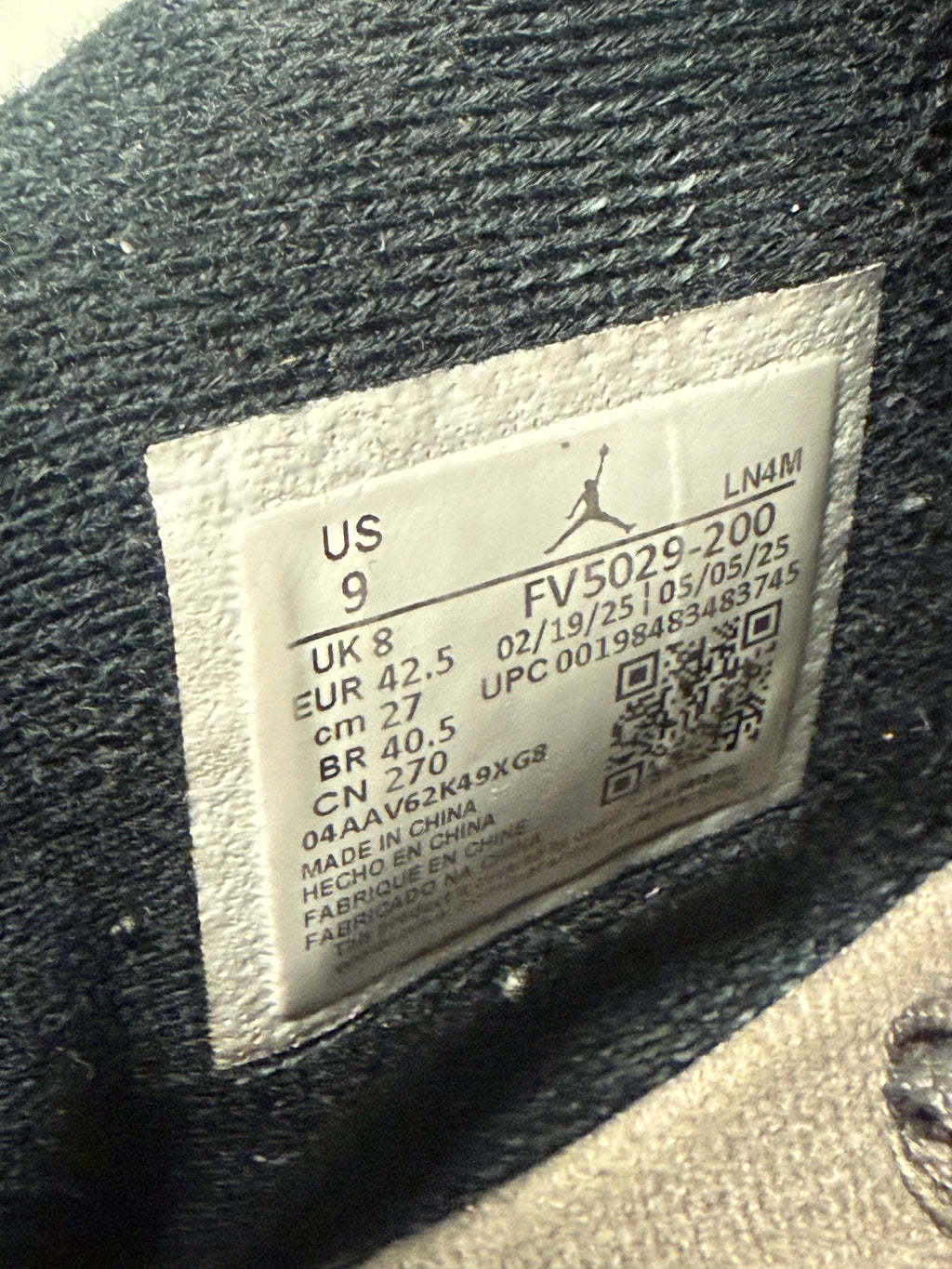 Jordan 4 "Cavestone” Size 9 Preowned