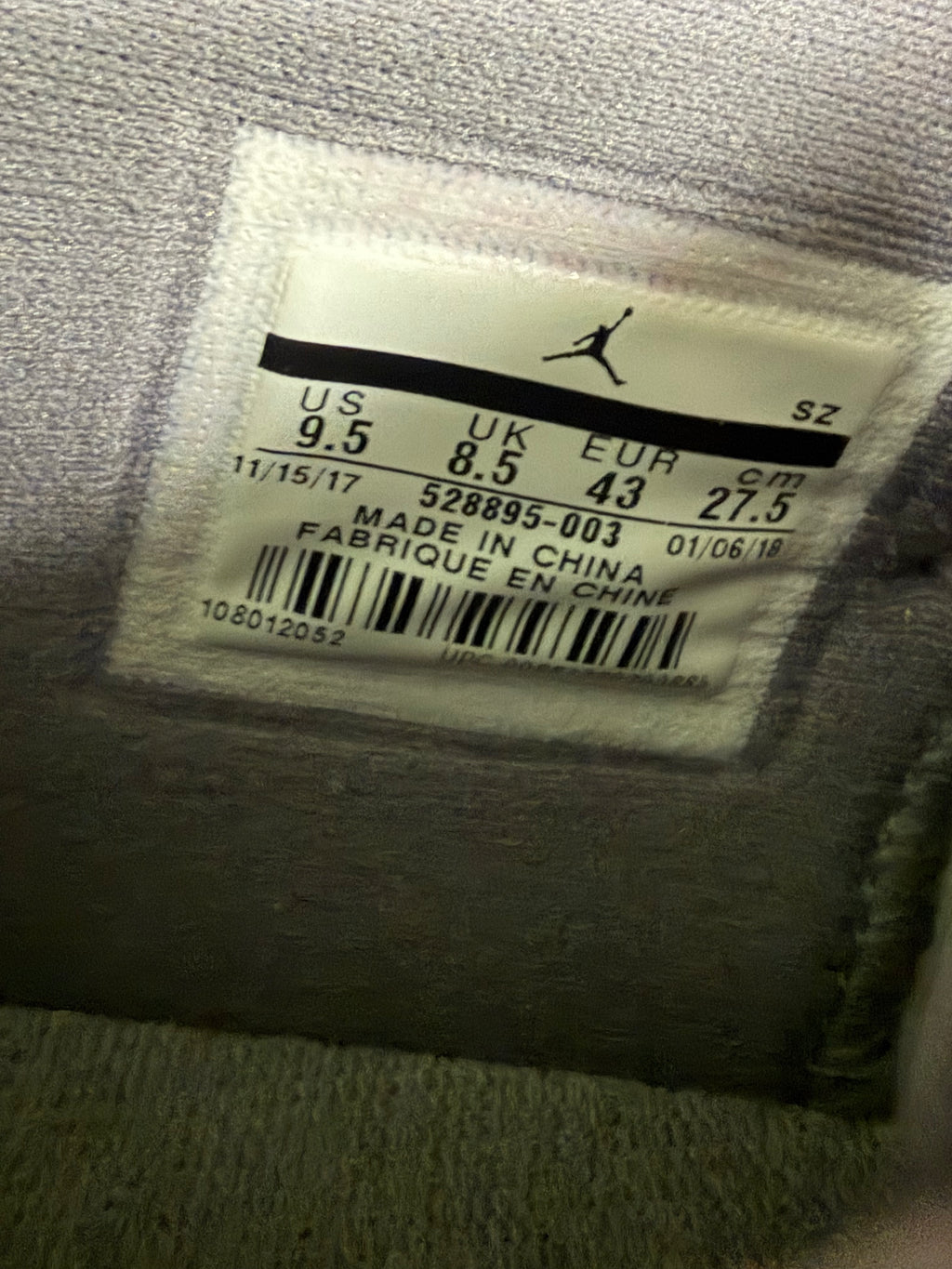 Jordan 11 Retro Low "Cool Grey" Size 9.5 Preowned
