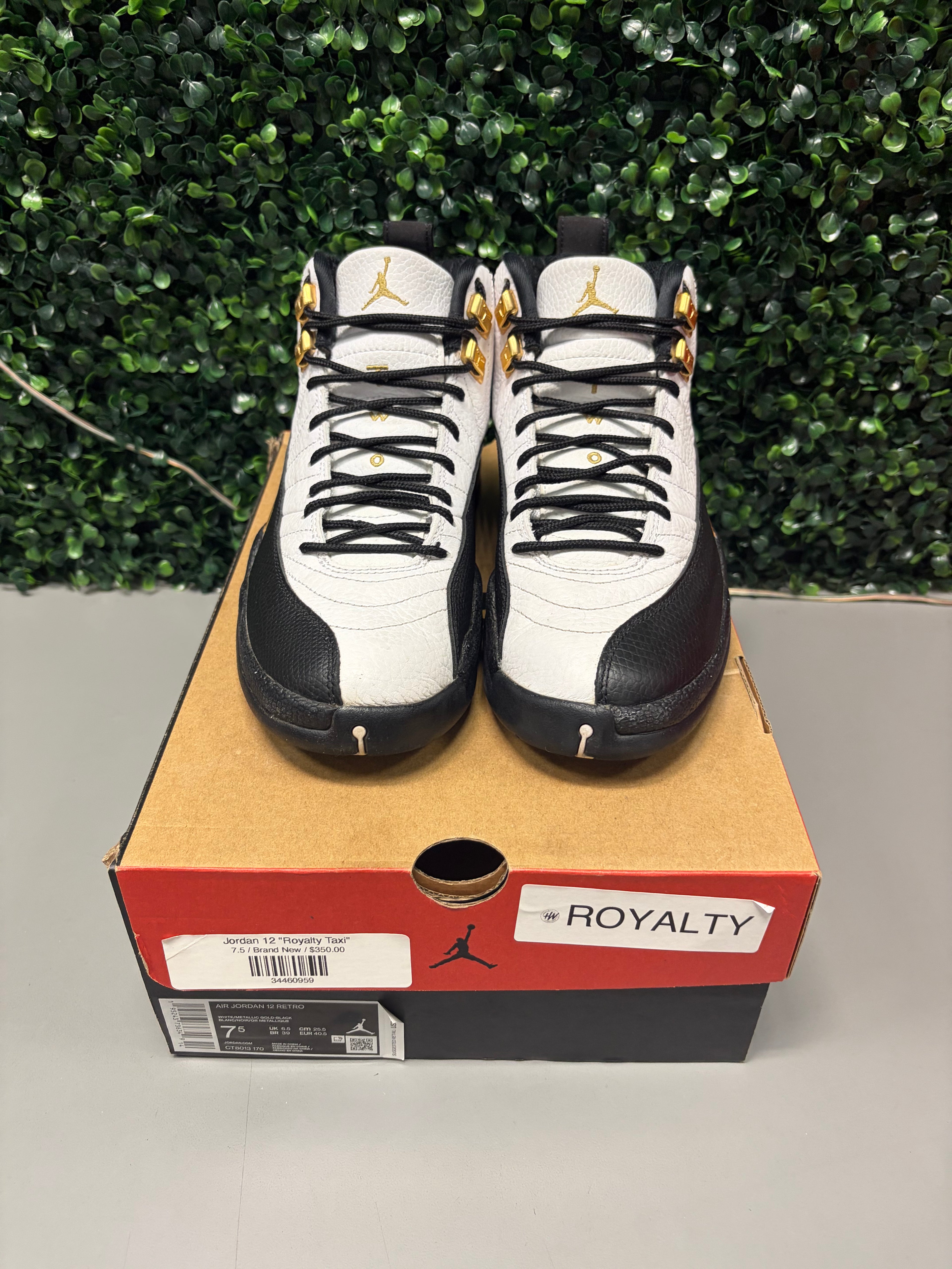Jordan 12 Retro "Royalty Taxi" Size 7.5 Preowned