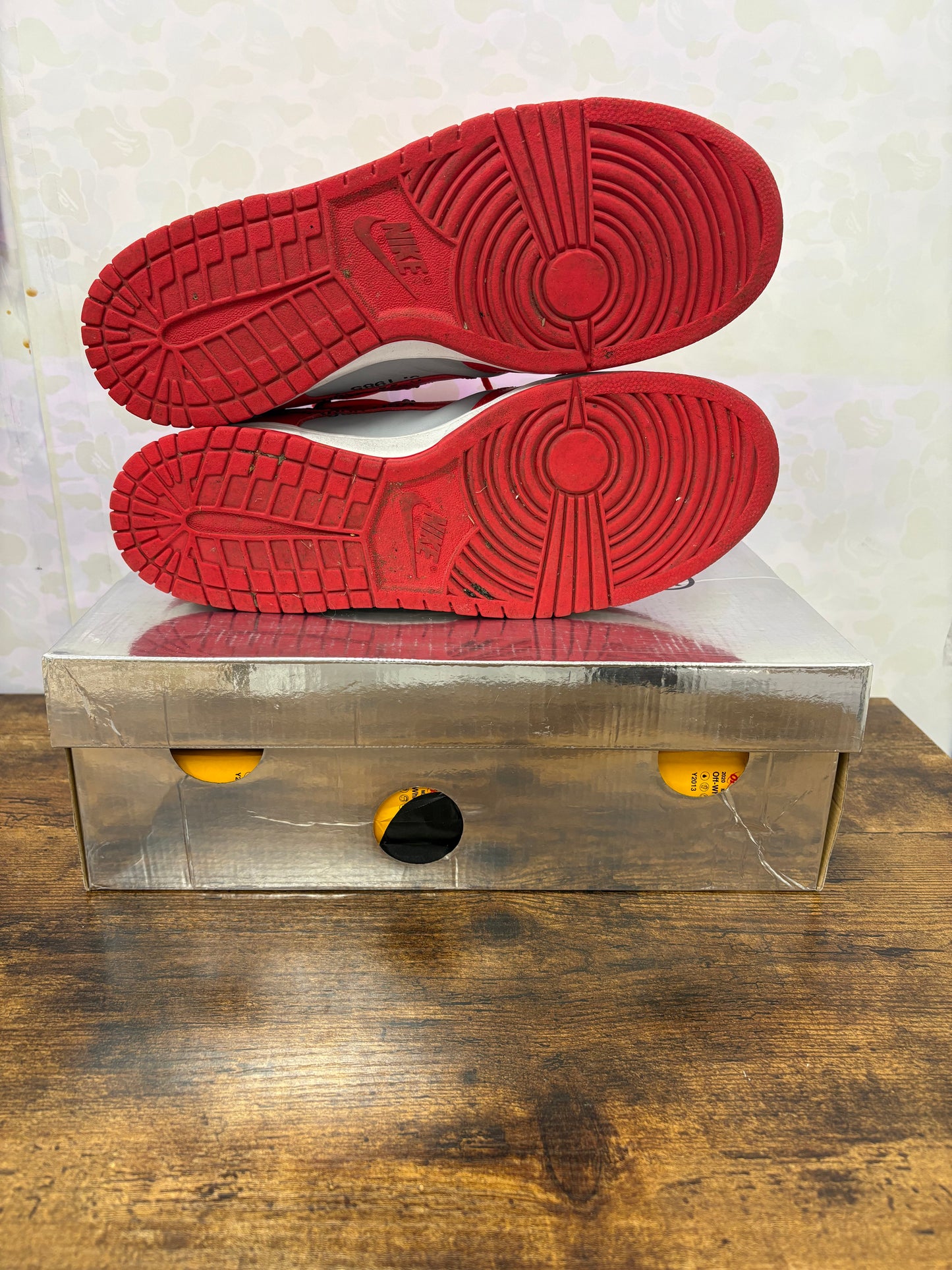 Nike Off White Dunk “University Red” Preowned Size 13