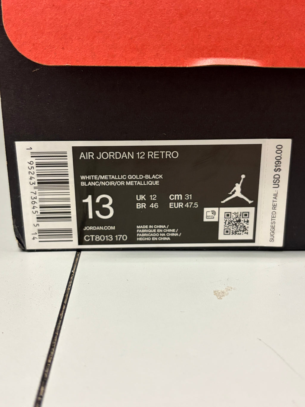Jordan 12 Retro "Royalty Taxi" Size 13 Preowned