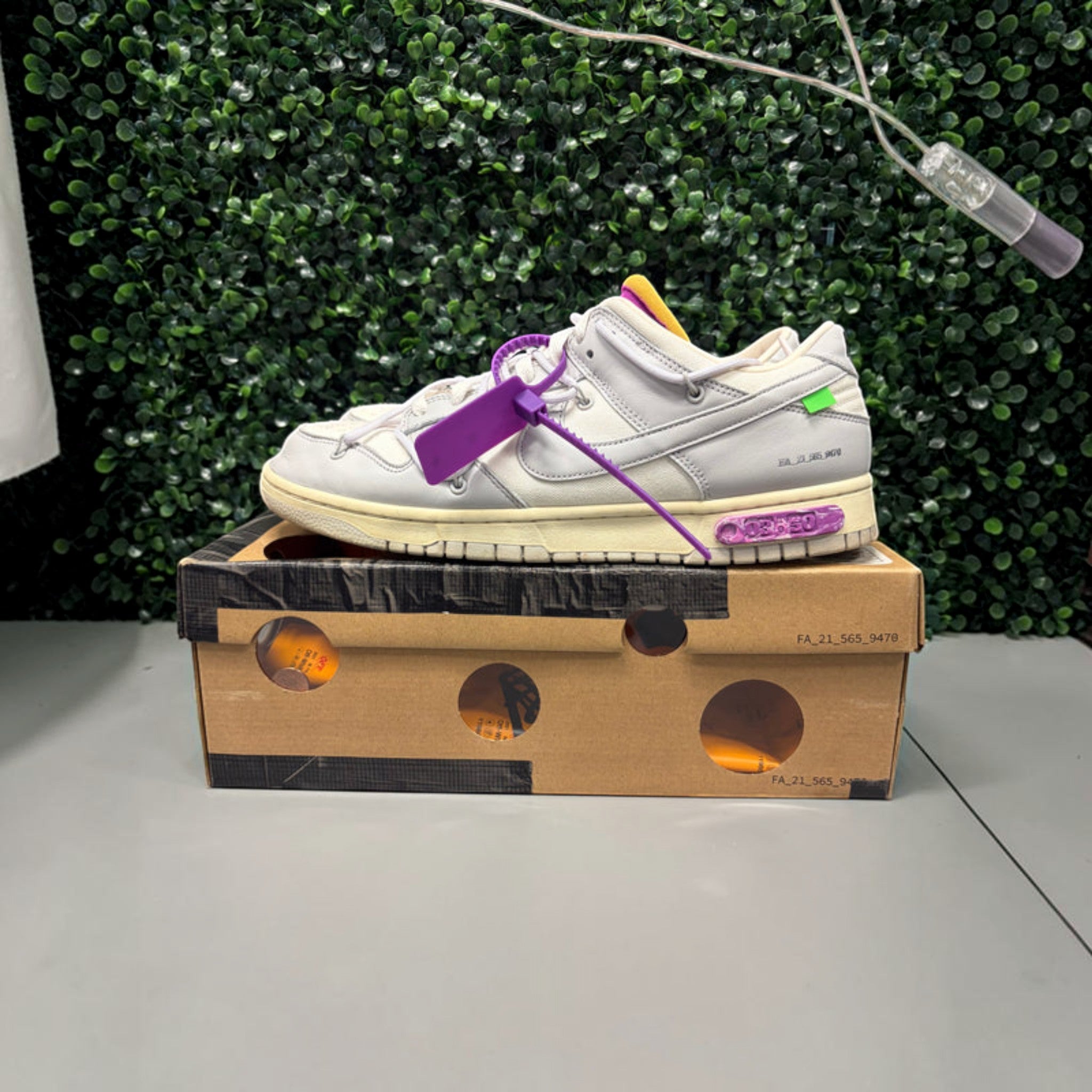 Nike Dunk Low Off-White "Lot 3" Size 12 Preowned