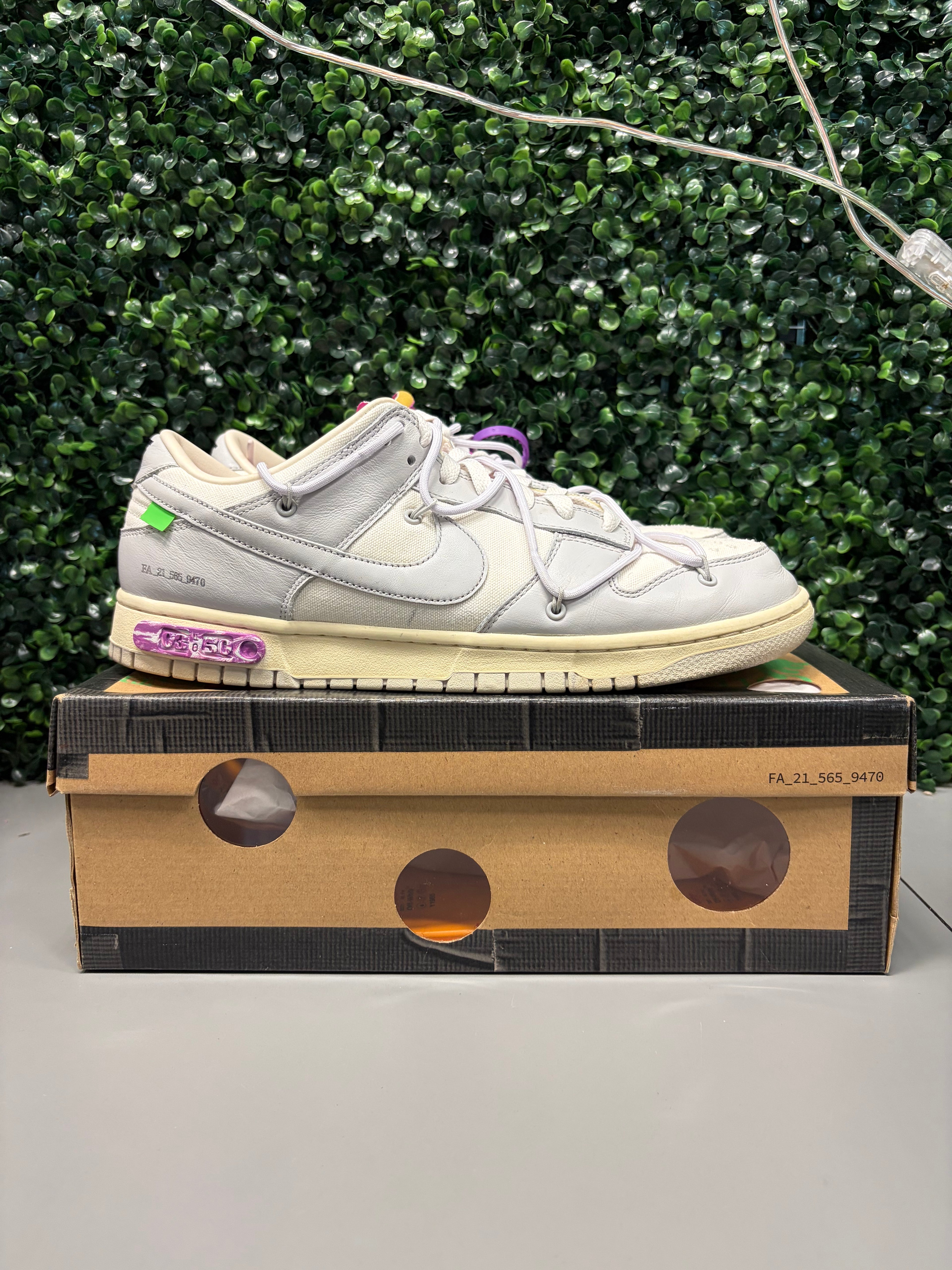 Nike Dunk Low Off-White "Lot 3" Size 12 Preowned