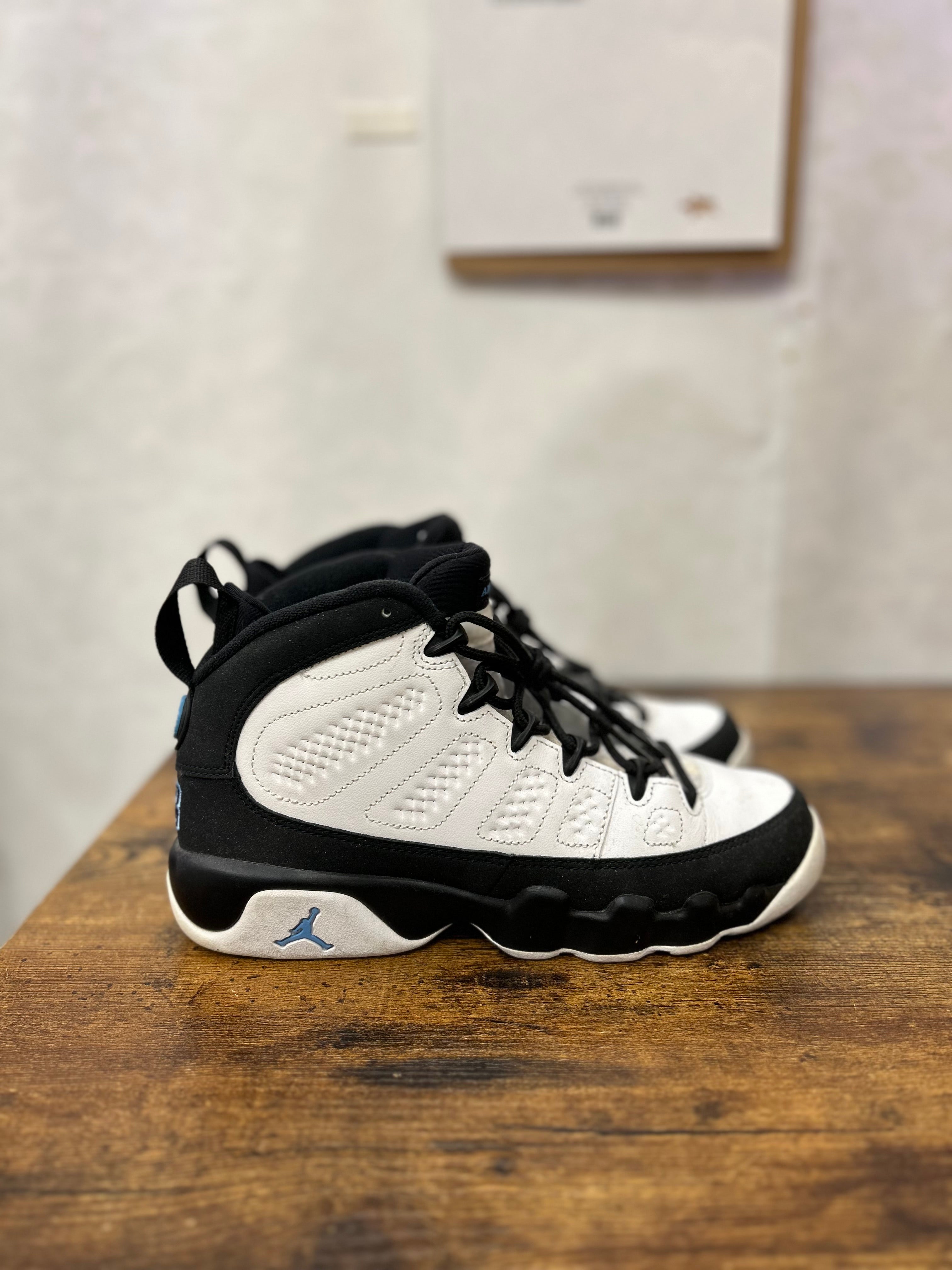 Jordan 9 Retro “University Blue” Size 6Y Preowned No Box
