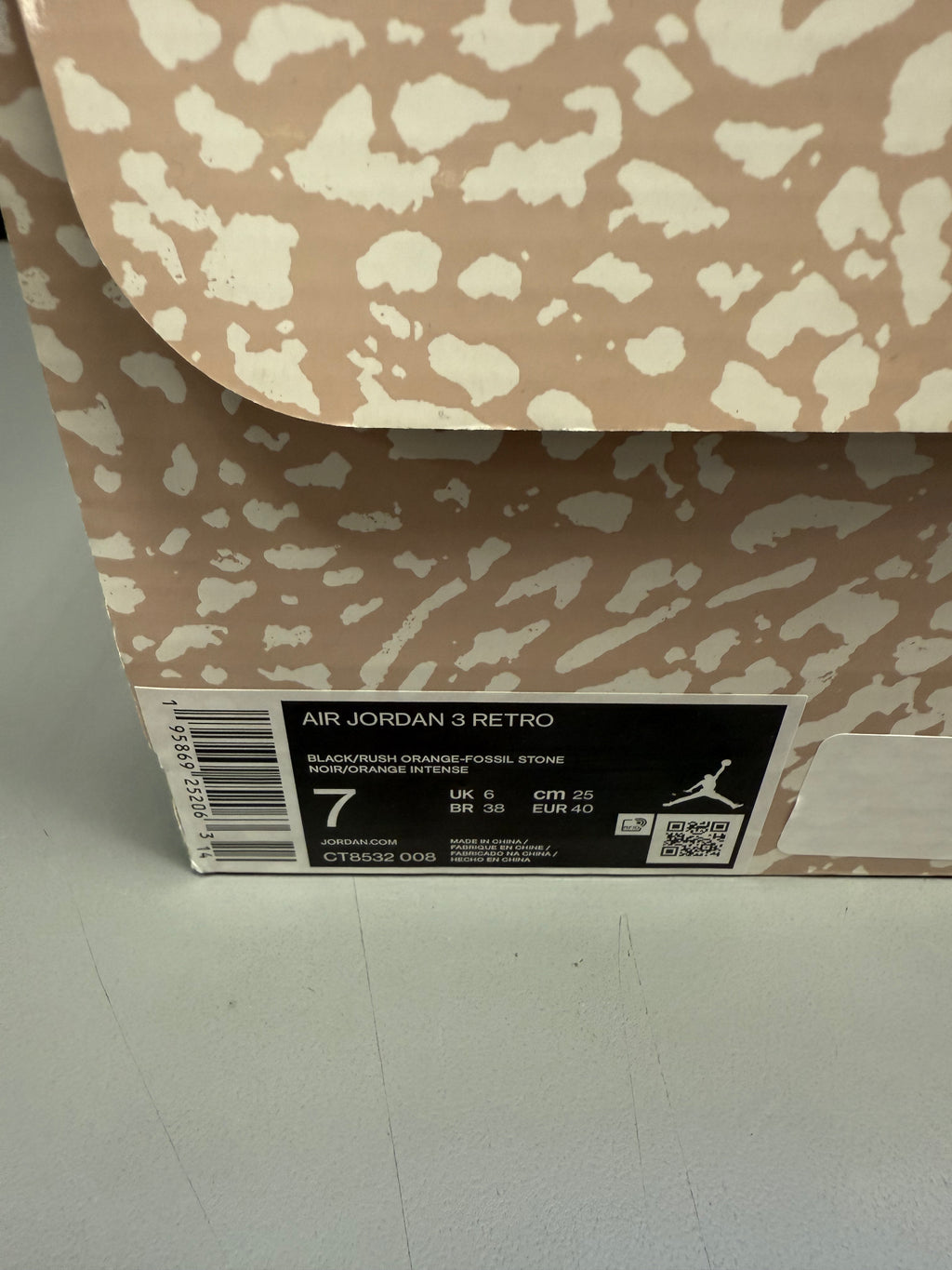 Jordan 3 "Desert Elephant" Size 7 Preowned