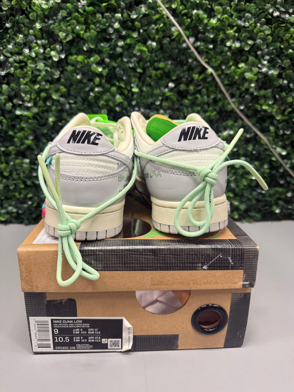 Nike Dunk Low X Off-White "Lot 7" Size 9 Tried On