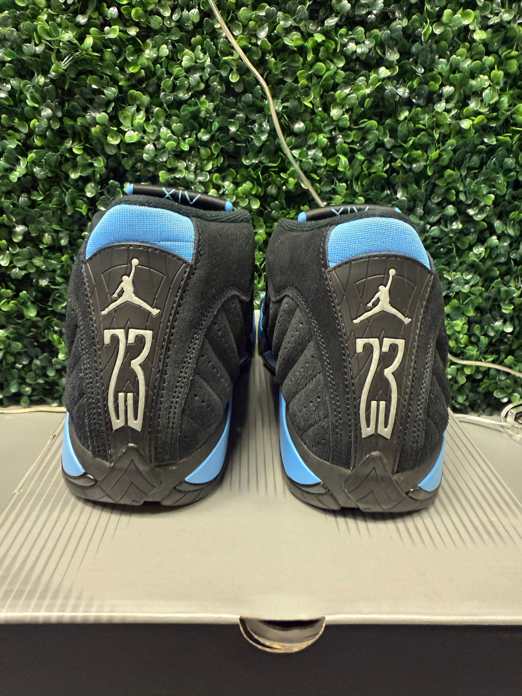 Jordan 14 "Black University Blue" Size 9.5 Preowned