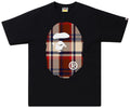 BAPE Check Big Ape Head Tee 'Black/Red'