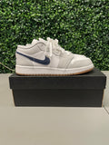 Jordan 1 Low "White Neutral Grey Gum Midnight Navy" (GS) Size 6.5Y Preowned