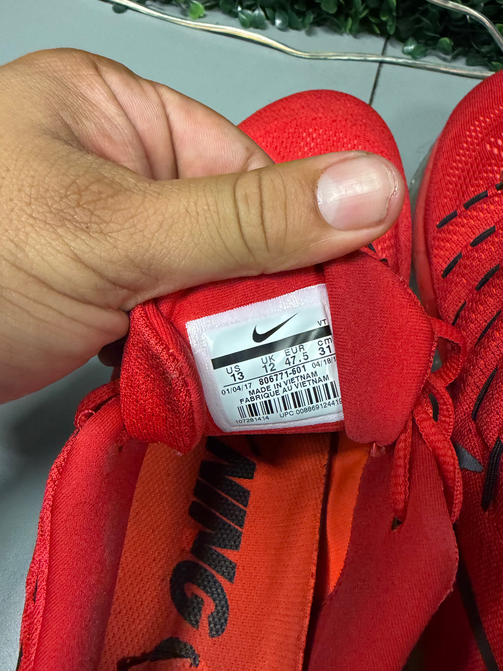 Nike Air Max 2016 "Red" Size 13 Preowned