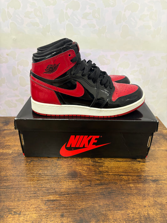 Jordan 1 “Patent Bred” Preowned Size 7Y