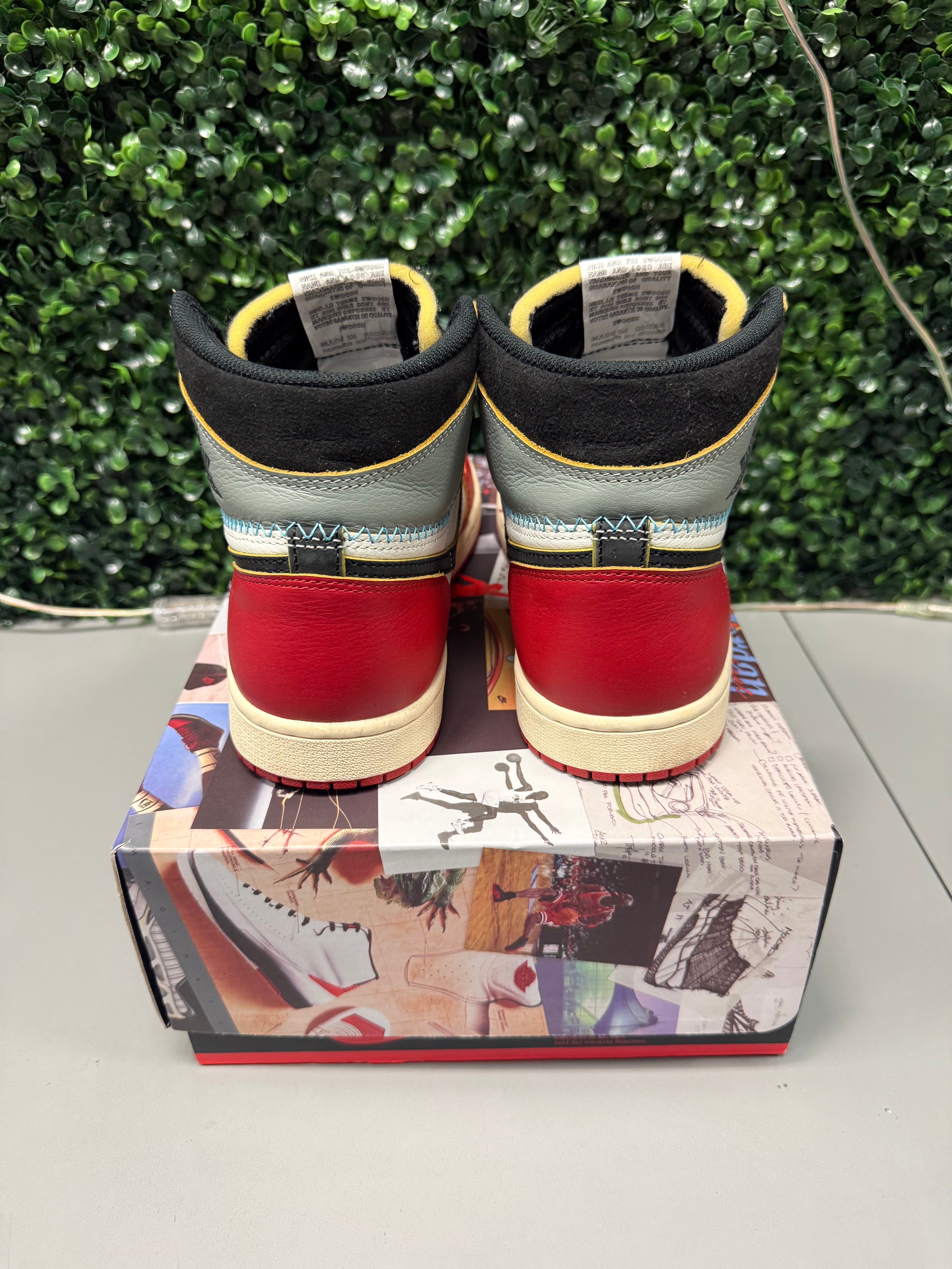 Jordan 1 High X Union "Chicago Shadow" Size 8.5 Preowned