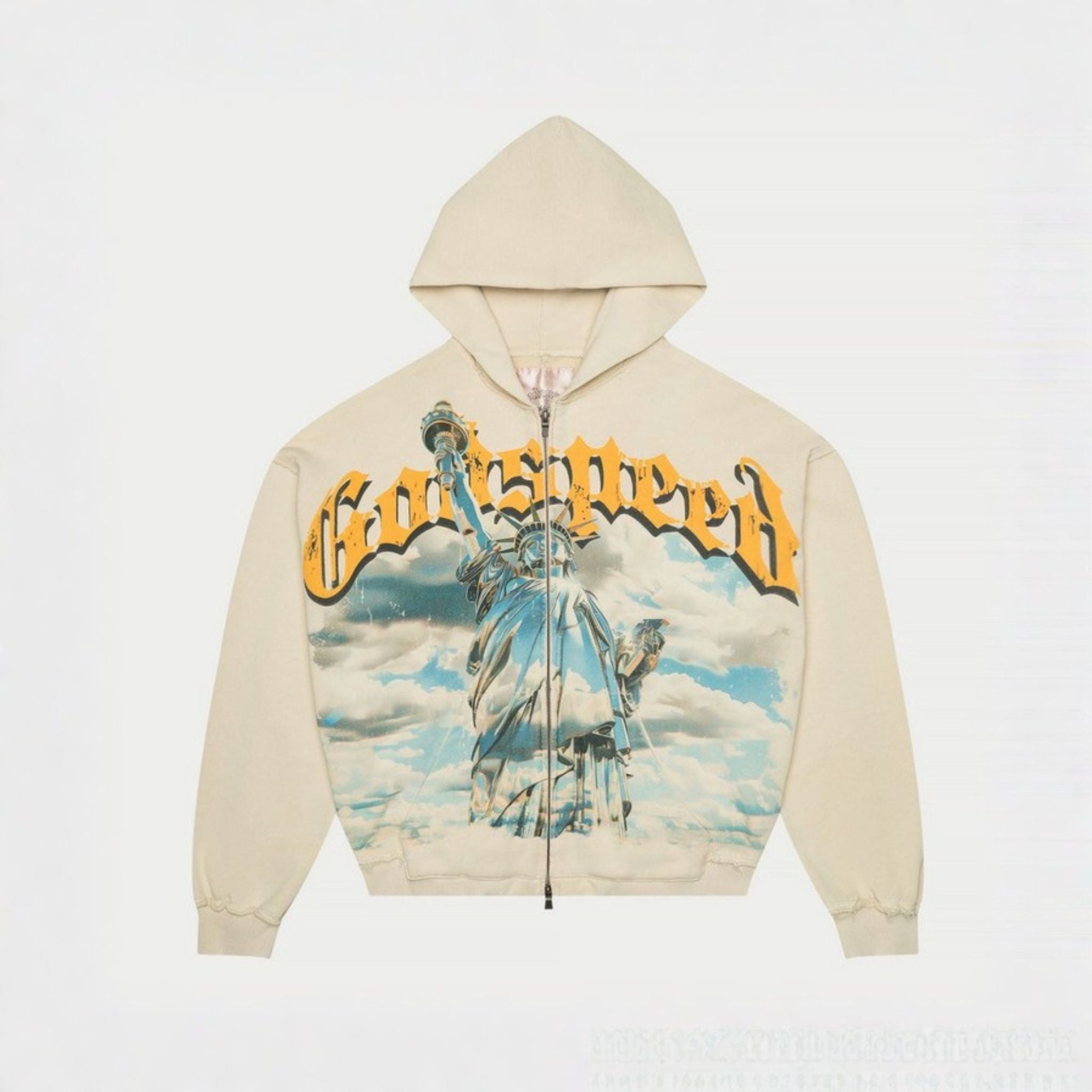 GodSpeed "Sunken Liberty" Zip Hoodie V2 (Bone)