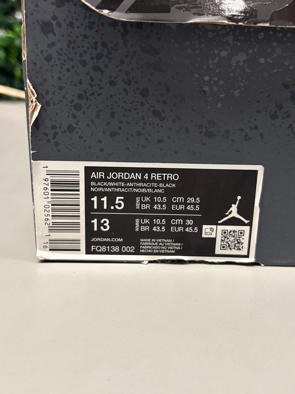 Jordan 4 Retro "Fear" (2024) Size 11.5 Preowned