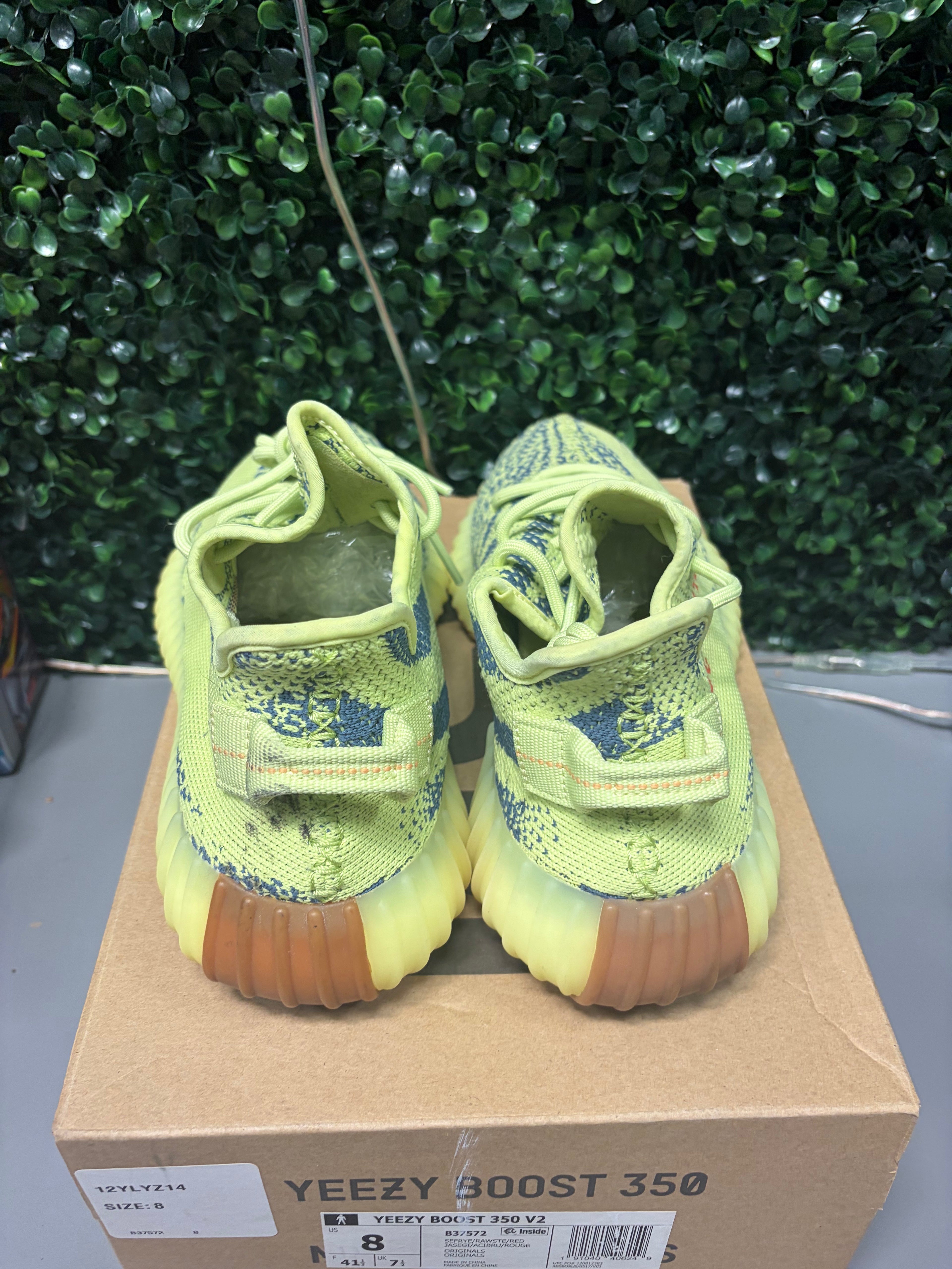 adidas Yeezy Boost 350 V2 "Semi Frozen Yellow" Size 8 Preowned