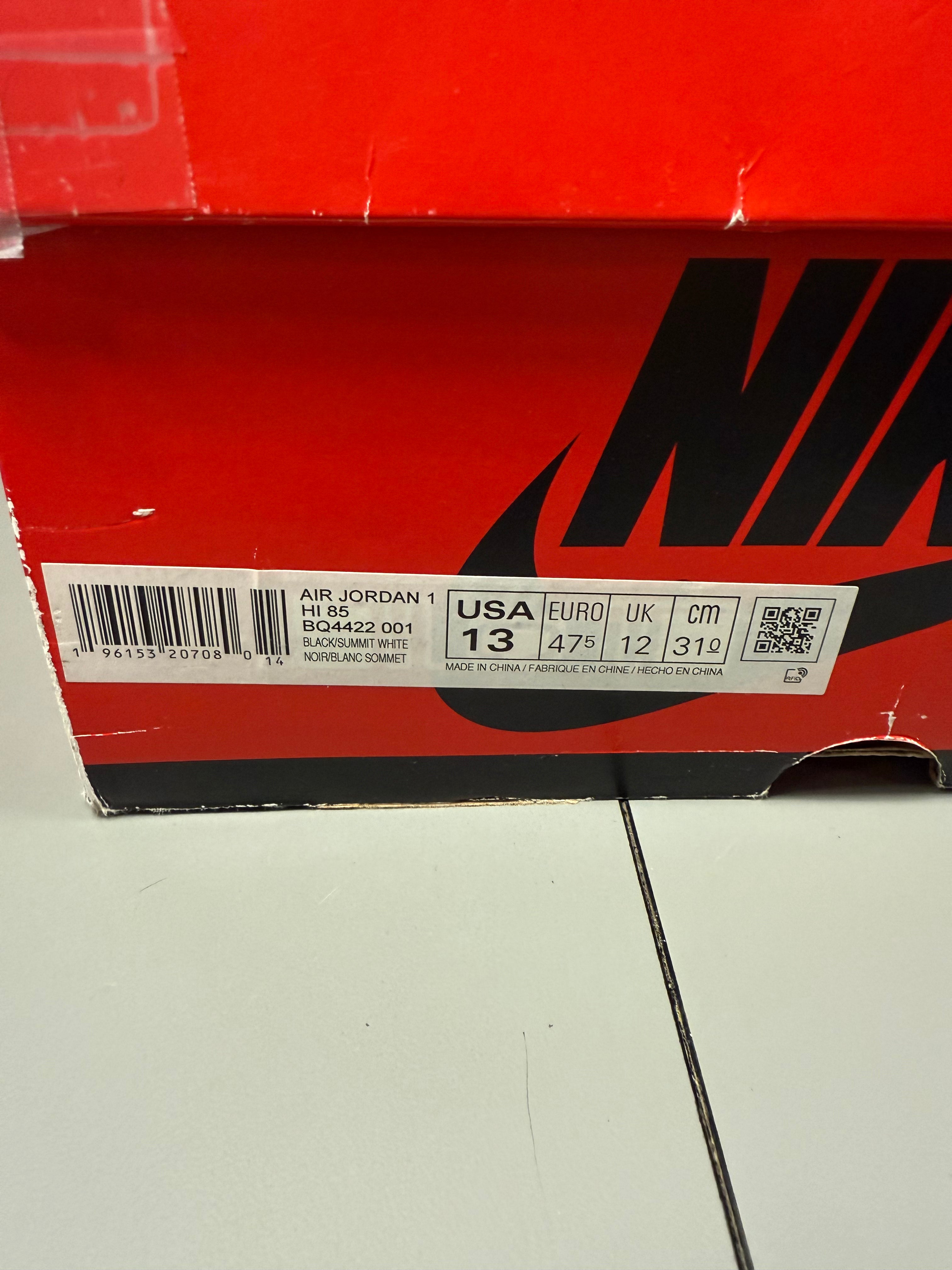 Jordan 1 High OG "Black White" Size 13 Preowned
