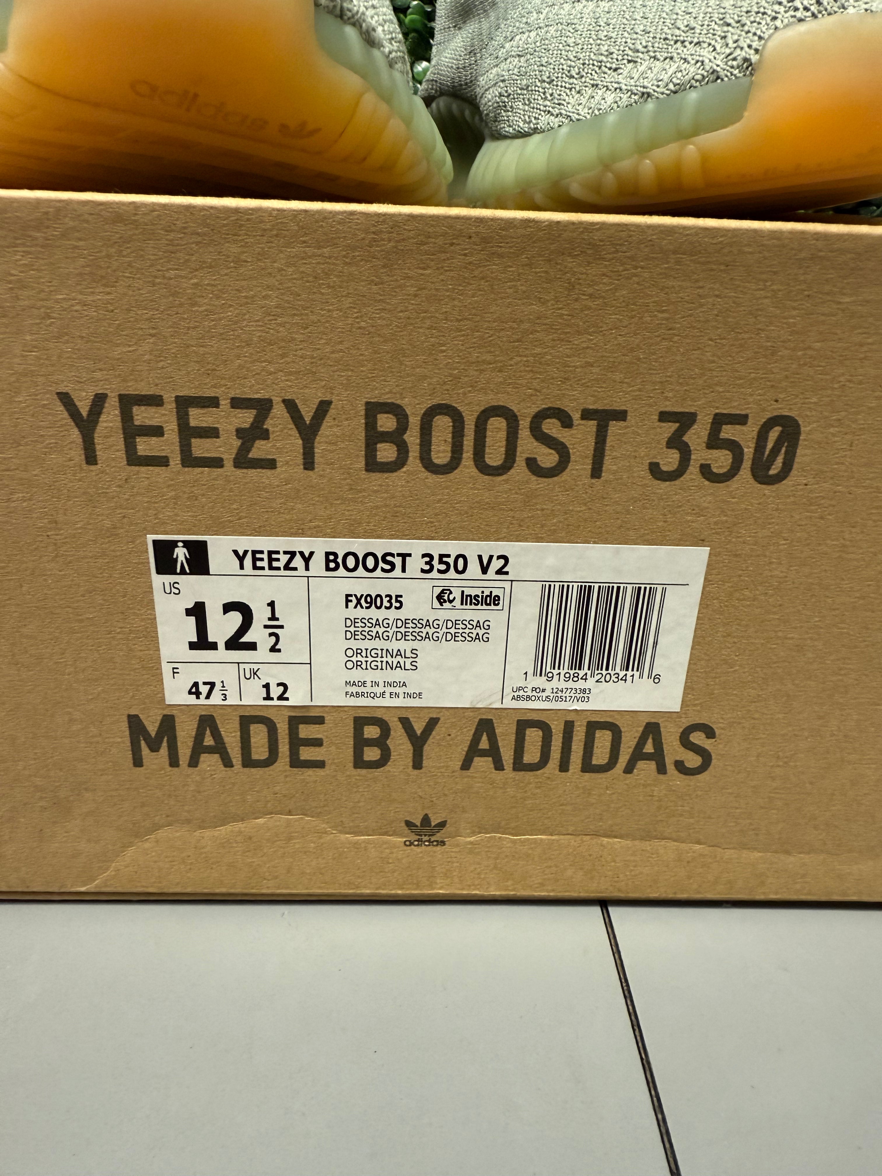 Yeezy 350 V2 "Desert Sage" Size 12.5 Preowned