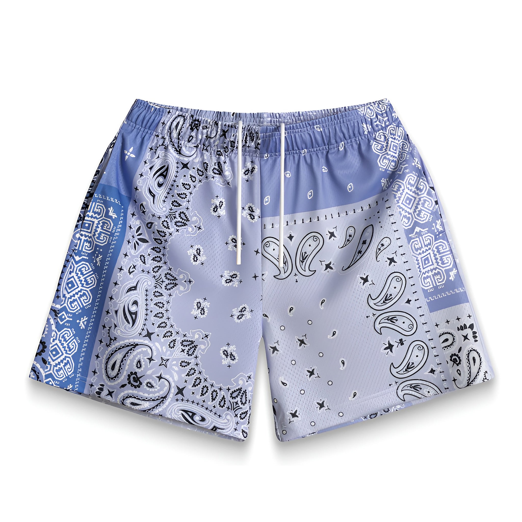 Bravest Studios "Sky Patchwork Paisley Shorts"