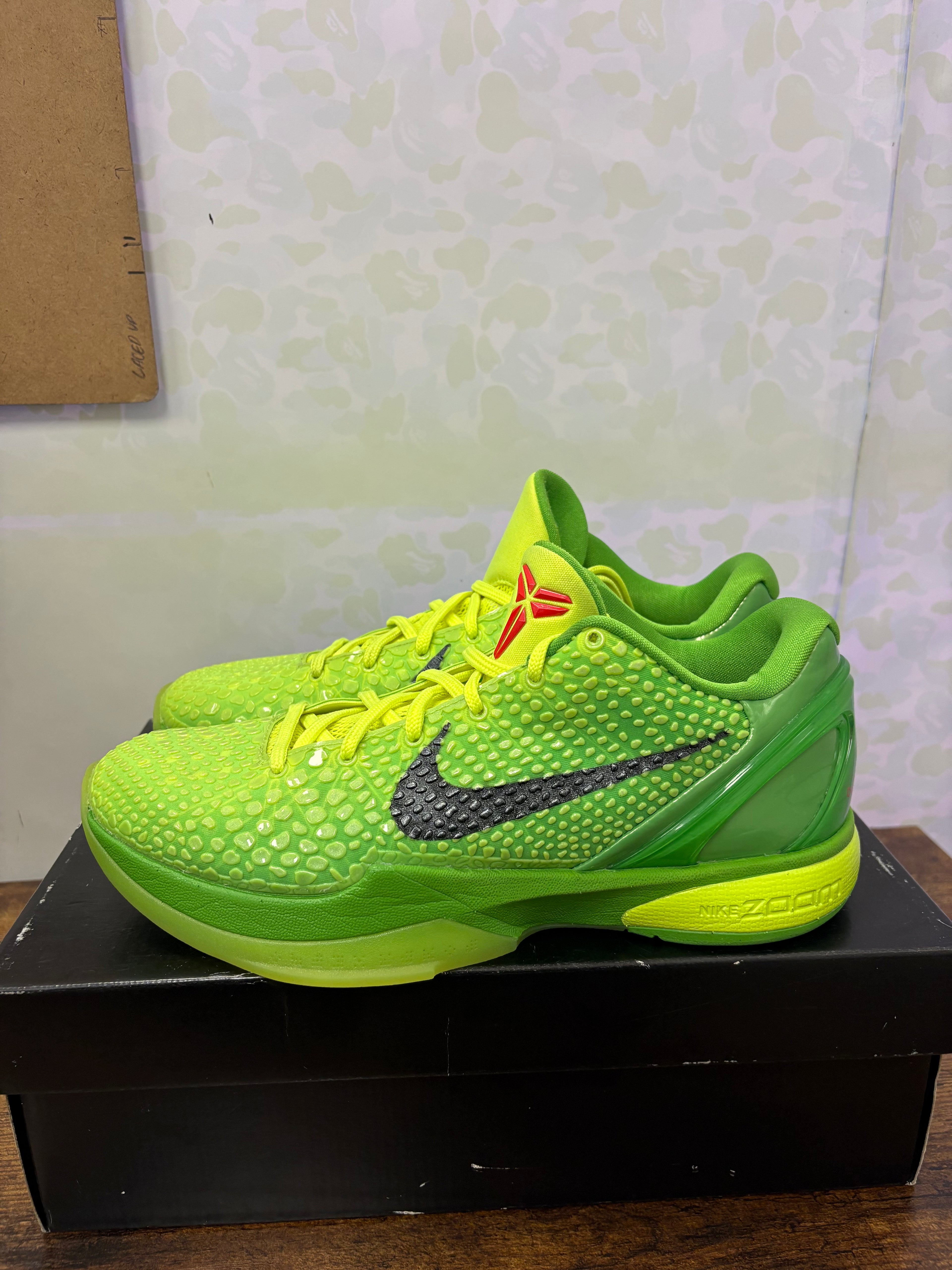 Nike Kobe 6 Protro “Grinch” Preowned Size 9
