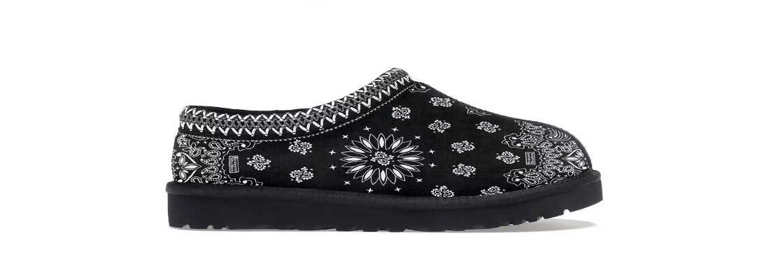 Bravest Studios Black Paisley Slippers