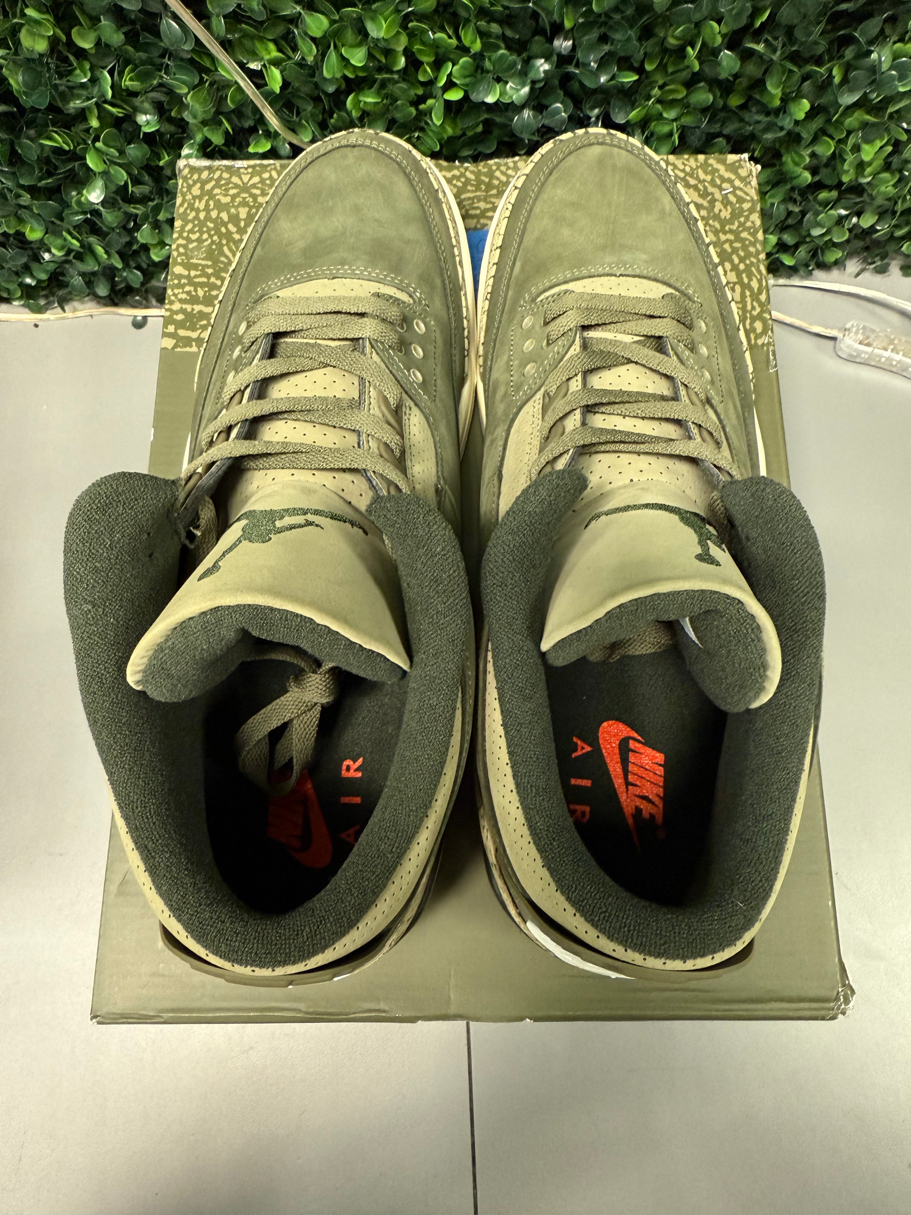 Jordan 3 “Olive” Size 13 Tried On