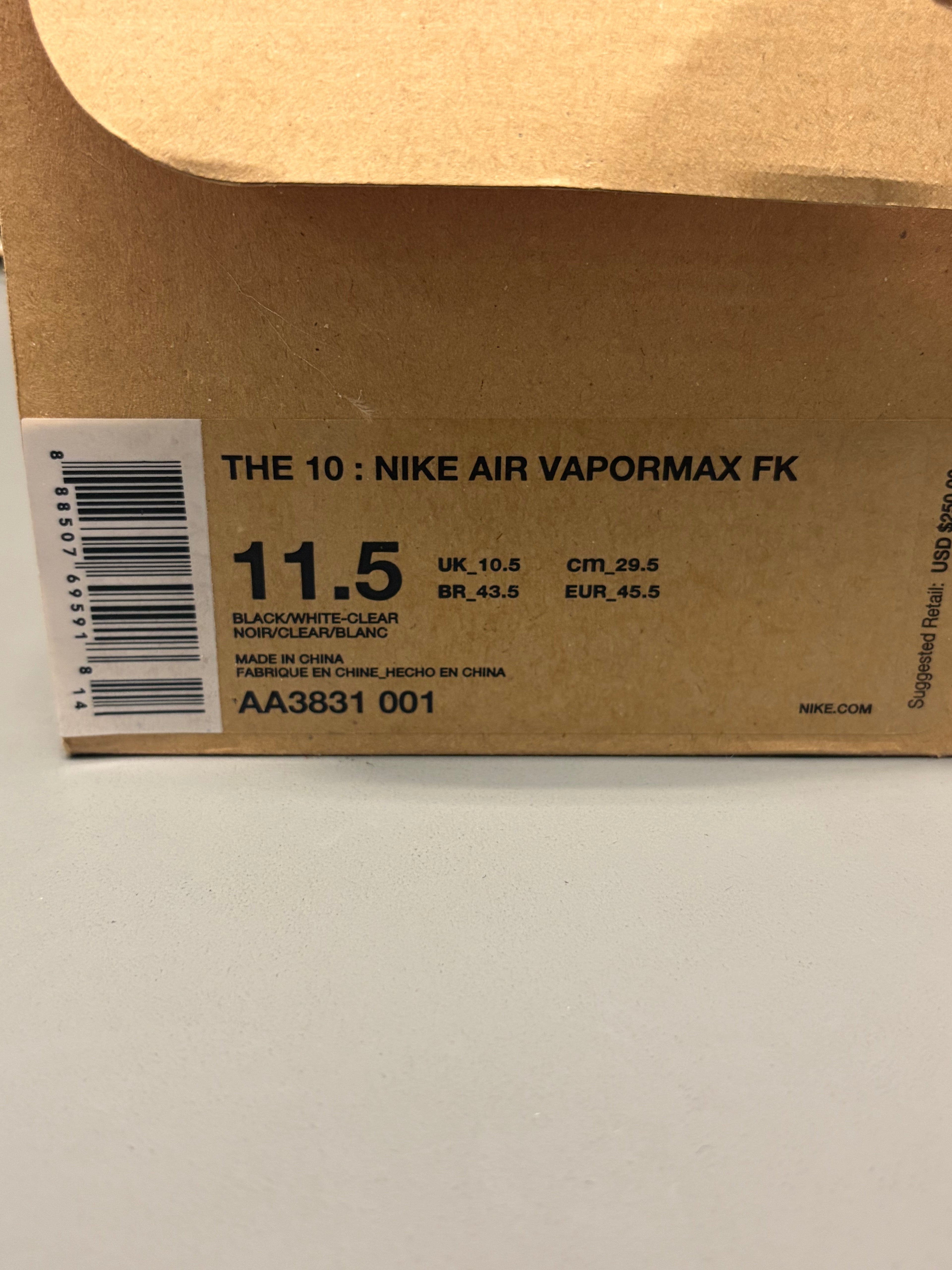 Nike Air VaporMax "Off-White" Size 11.5 Preowned #2