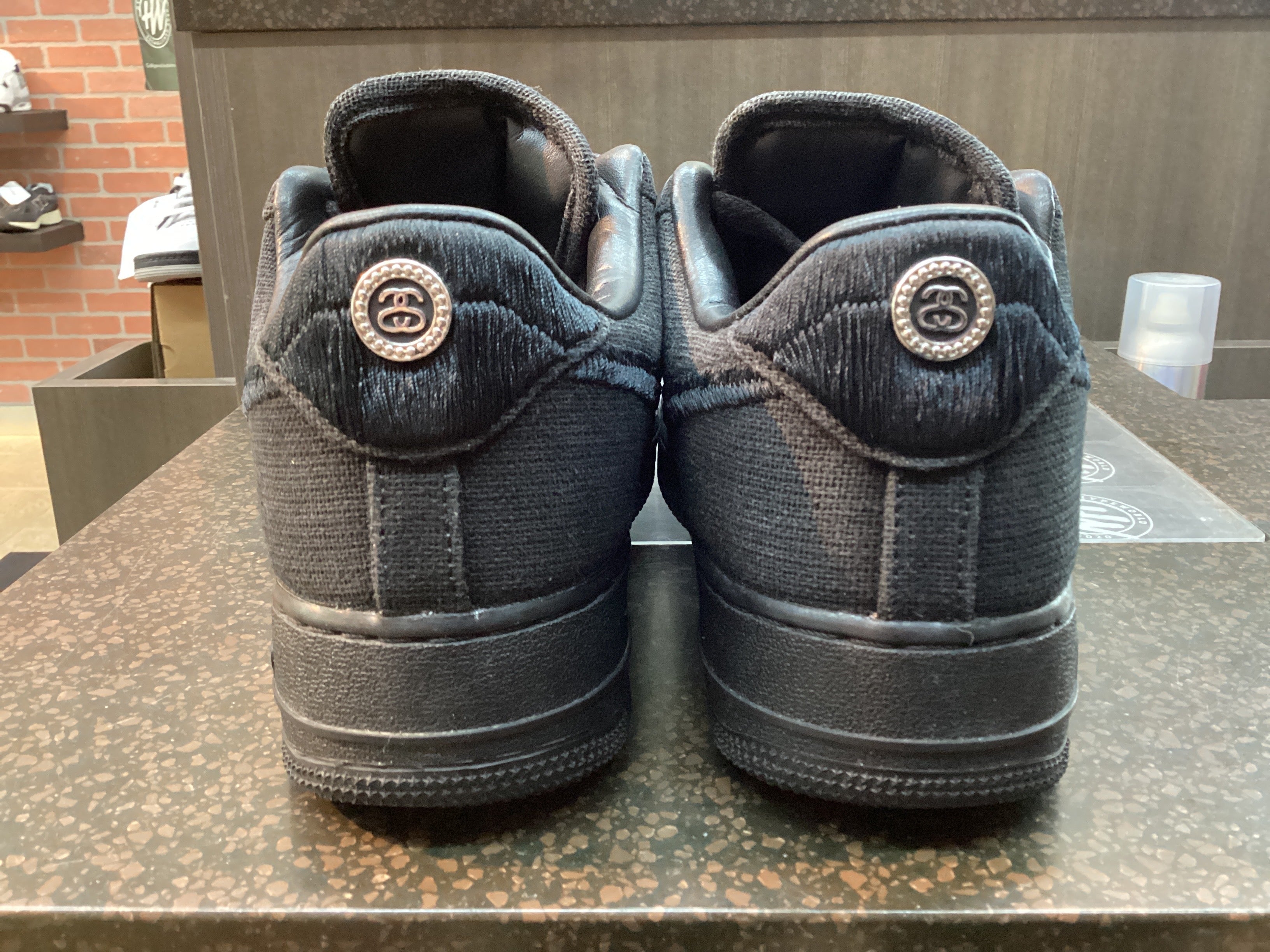 Air Force 1 Low x Stussy " Black" Preowned Size 9