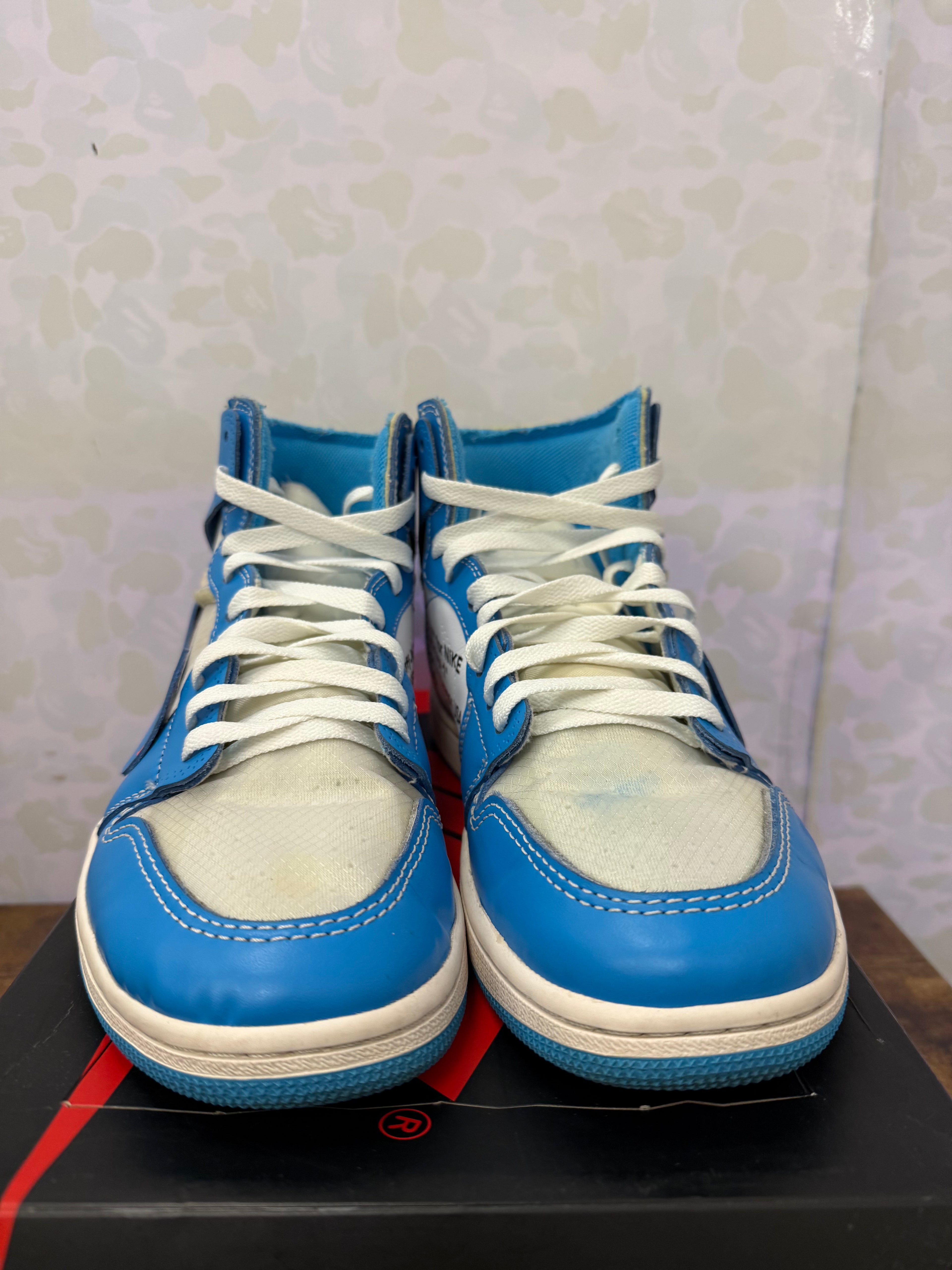 Jordan 1 High x Off White “University Blue” Size 8.5 Preowned