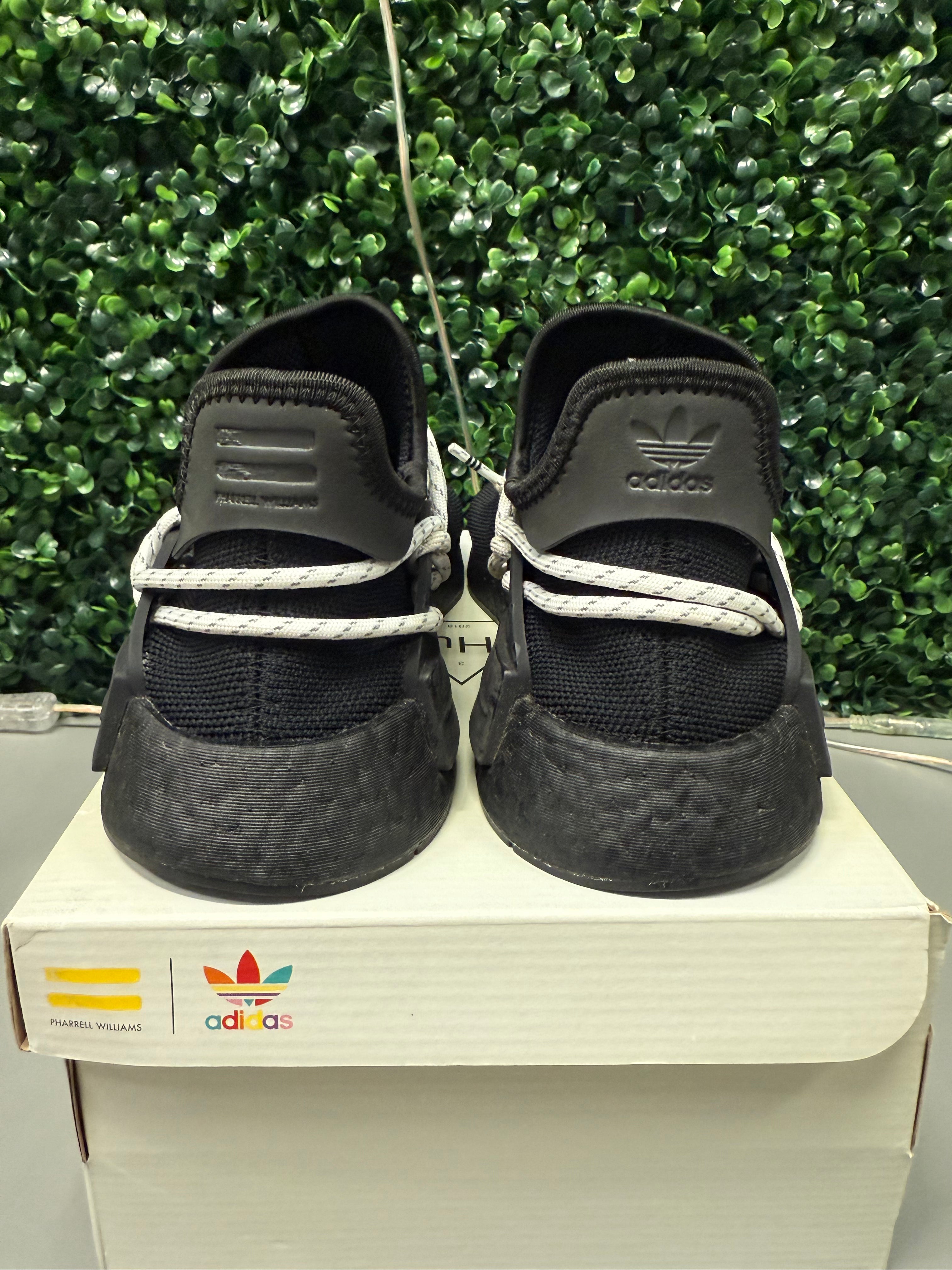 Adidas NMD Hu "Pharrell Black" Size 8.5 Preowned