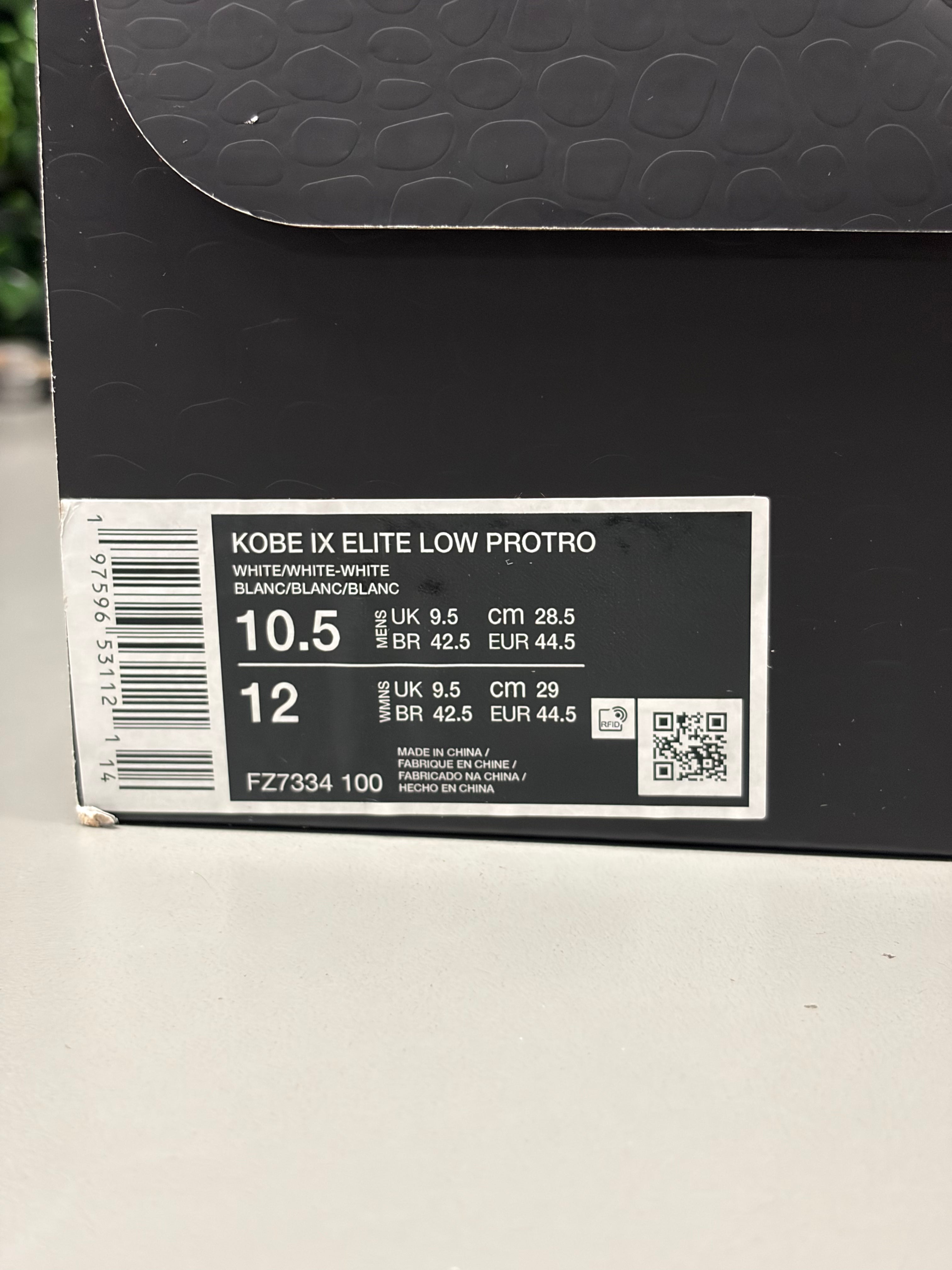 Nike Kobe 9 Elite Low Protro "Halo" Size 10.5 Preowned