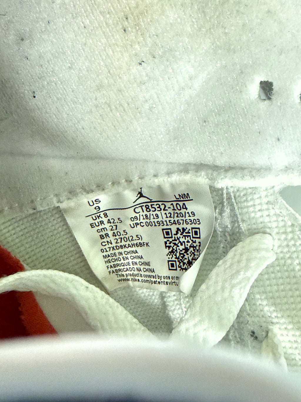 Jordan 3 Retro "UNC" Size 9 Preowned