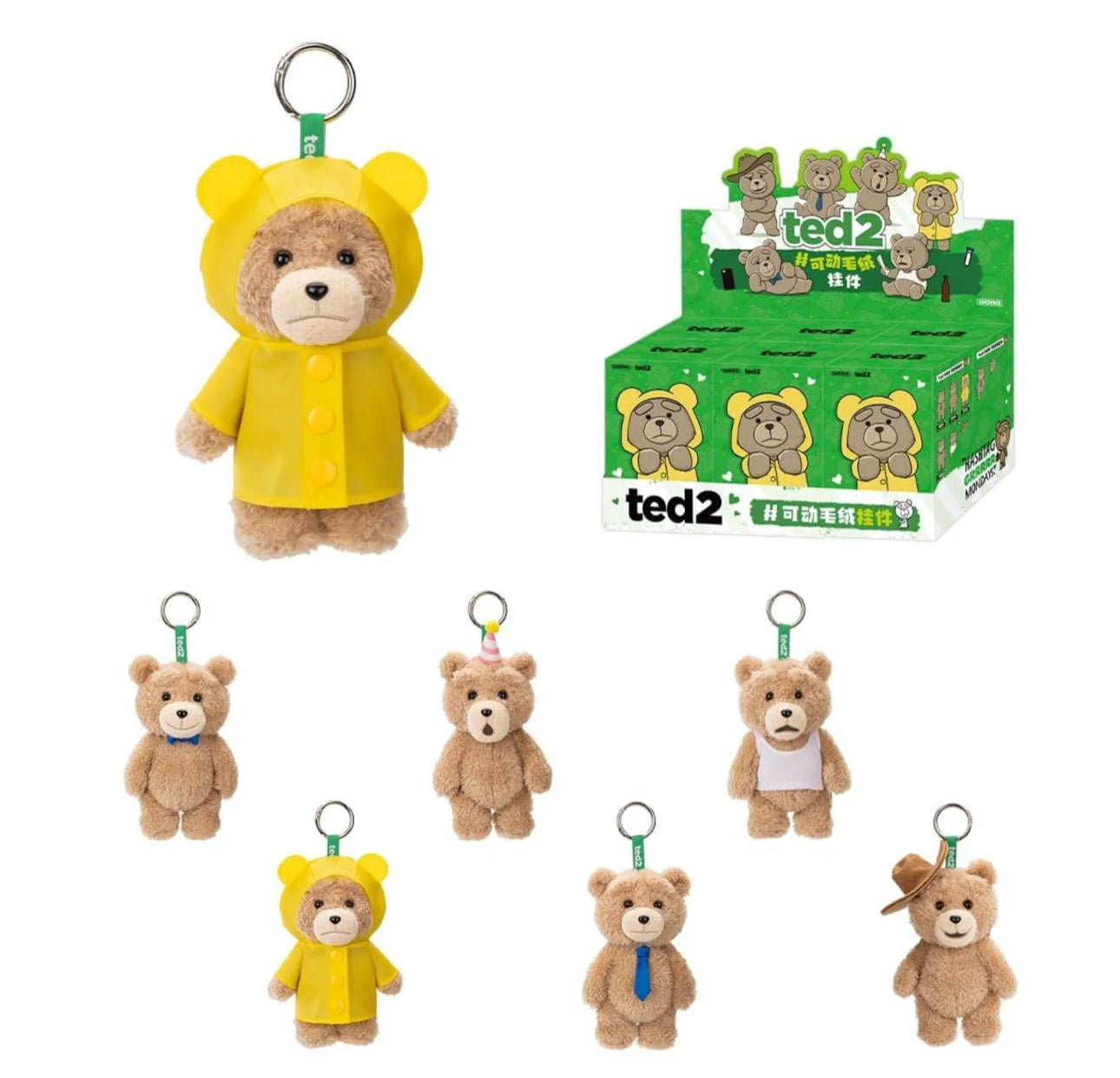 Pop Mart Ted2 Teddy Bear Action Plush Pendant (1 Pc)