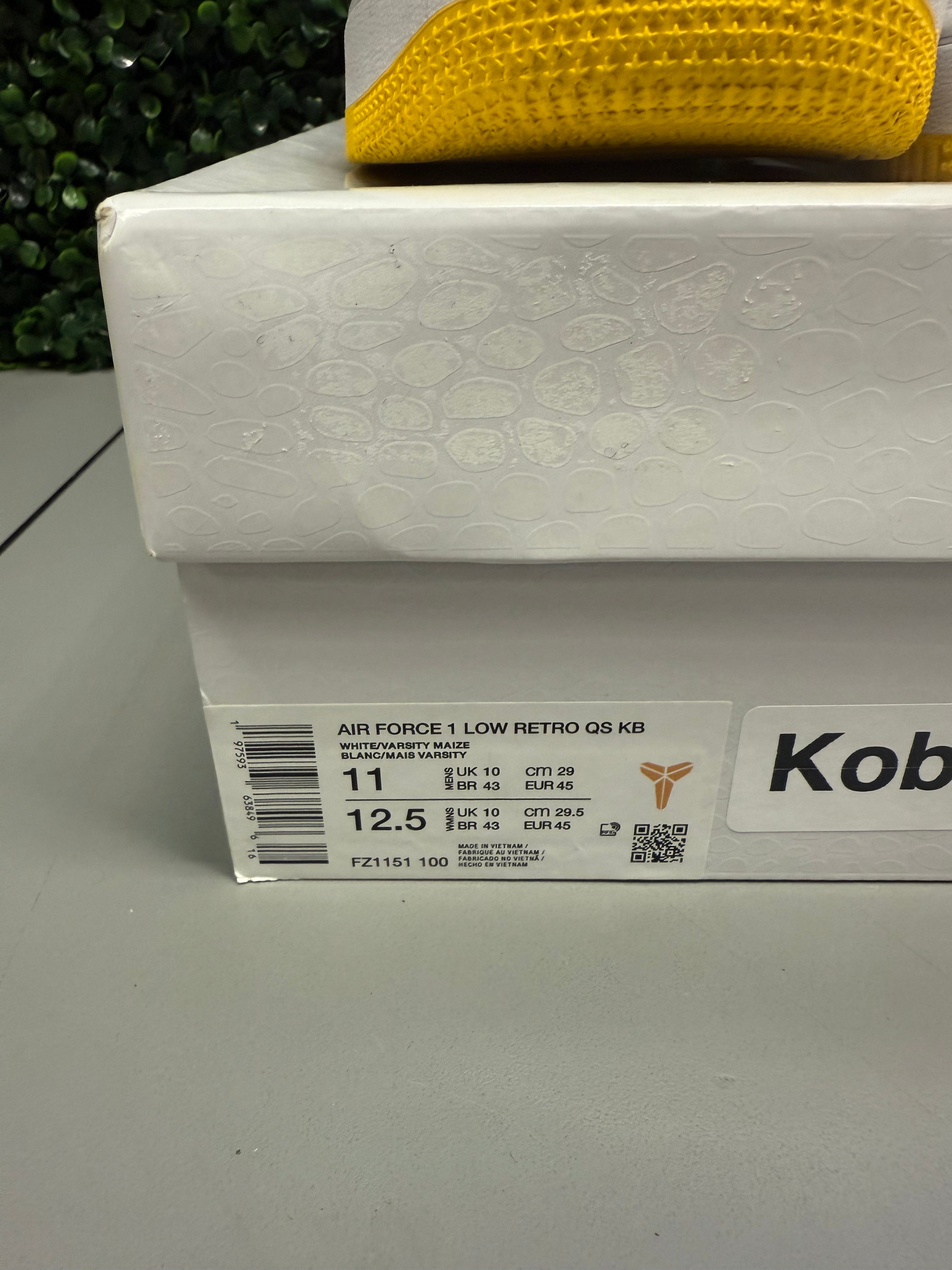 Nike Kobe Air Force 1 "Lakers Home" Size 11 Preowned