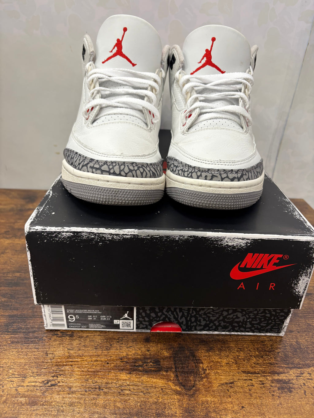 Air Jordan 3 “White Cement” Preowned Size 9.5M