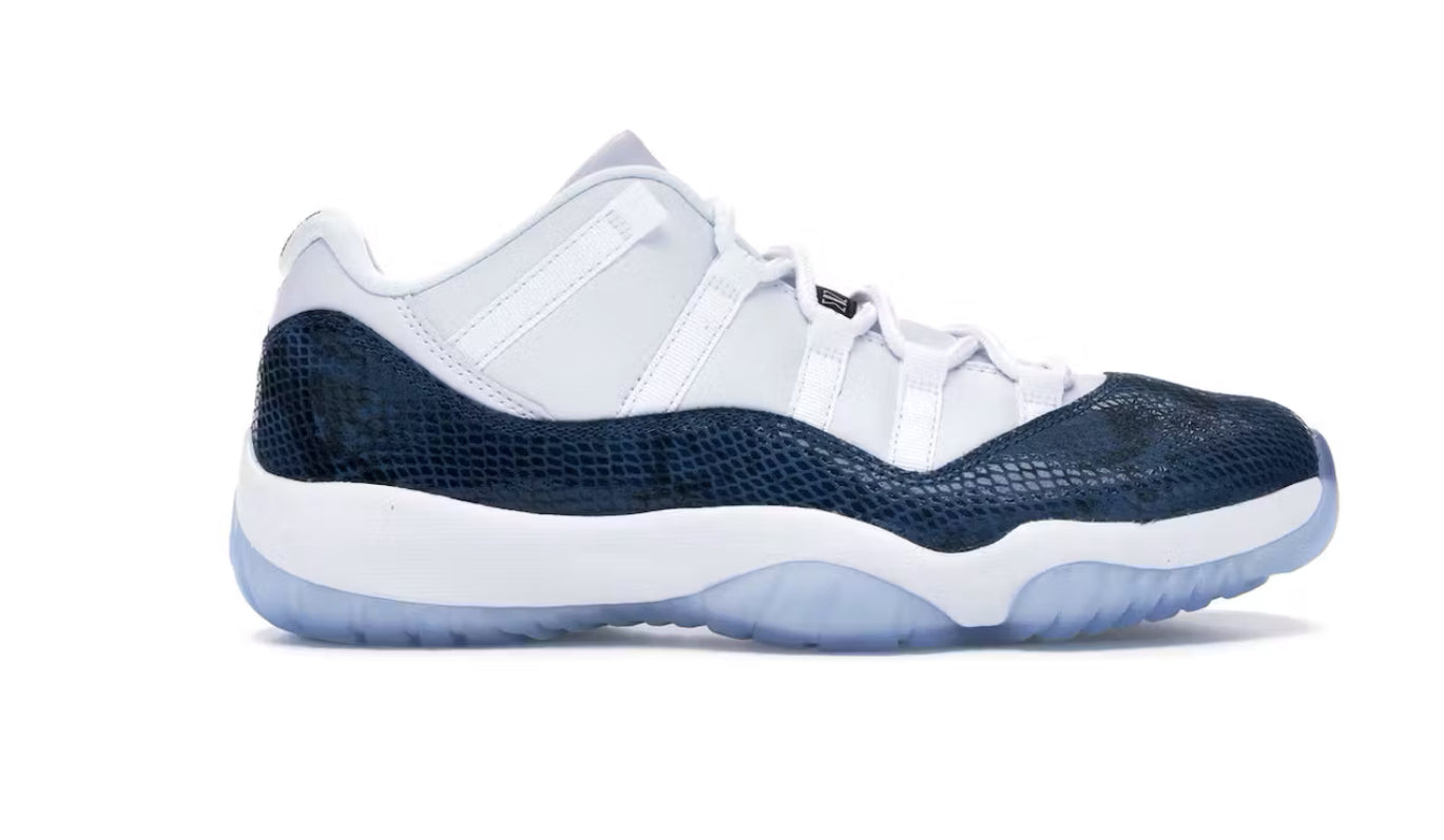 Jordan 11 Low “Snakeskin Navy”