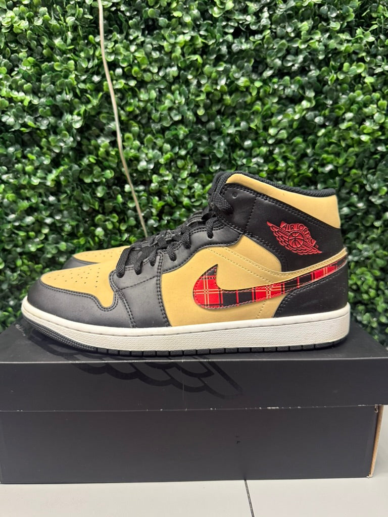 Air Jordan 1 Mid "Tartan Swoosh" Size 11M Preowned