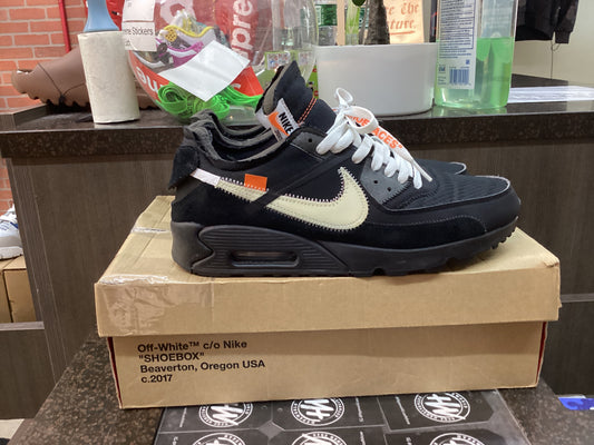 Nike Air Max 90 “Off White” Preowned Size 9.5