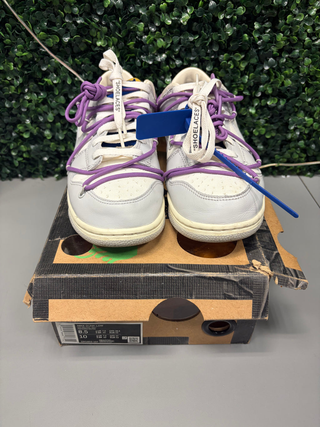 Nike Dunk Low Off-White "Lot 48" Size 8.5 Preowned