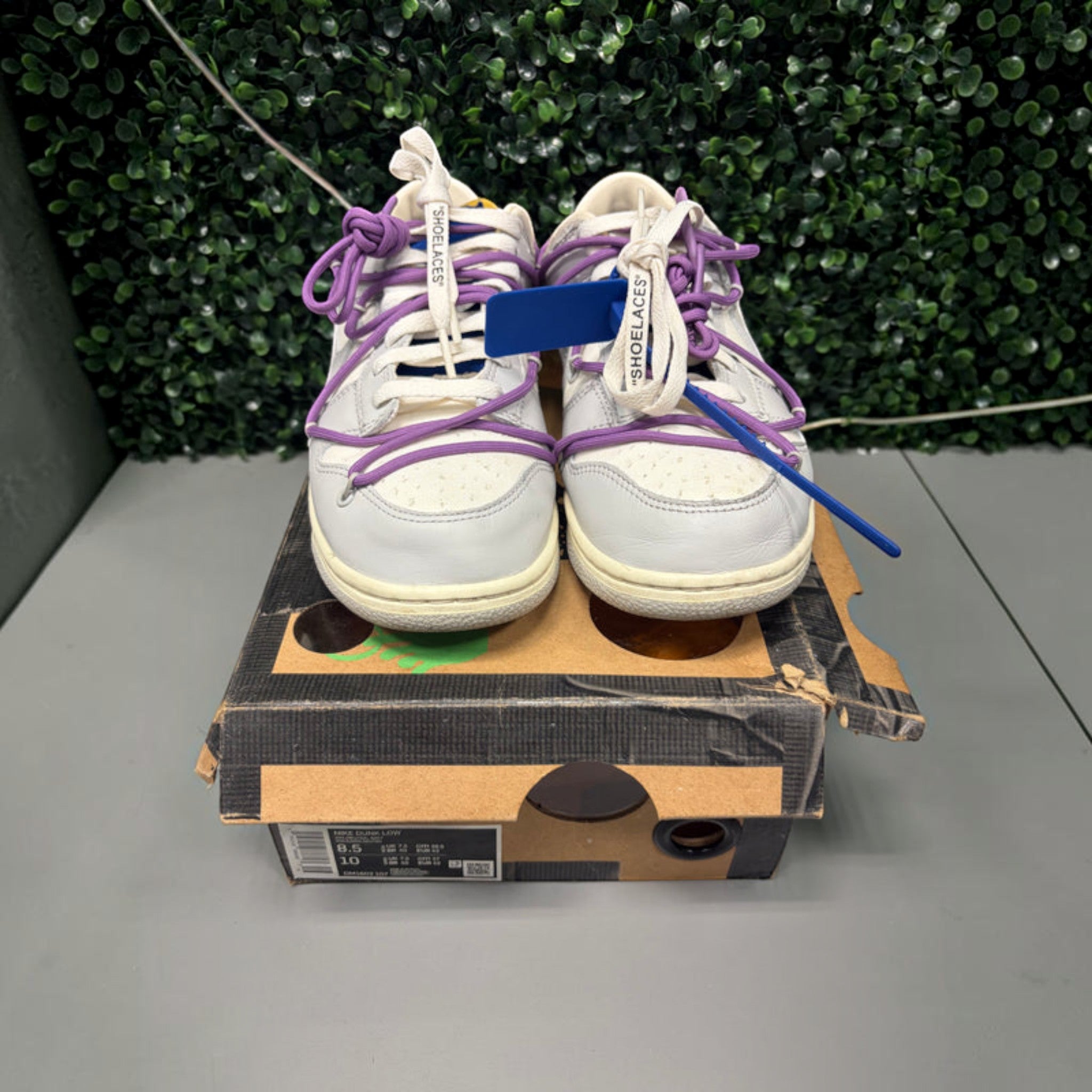 Nike Dunk Low Off-White "Lot 48" Size 8.5 Preowned