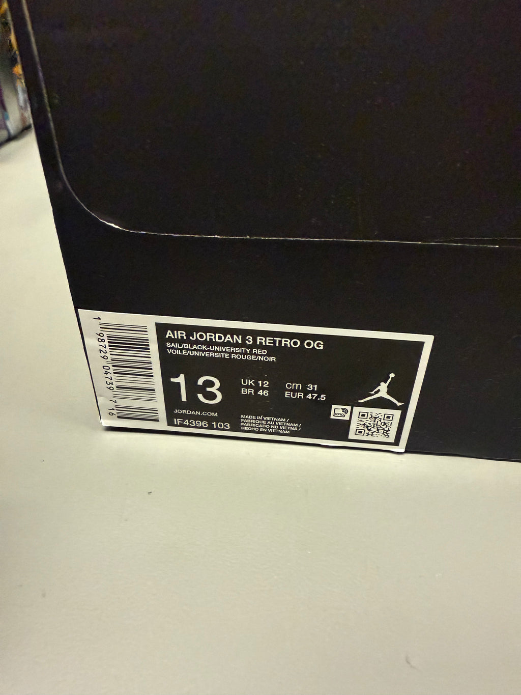 Jordan 3 "Worlds Best Dad" Size 13 Preowned